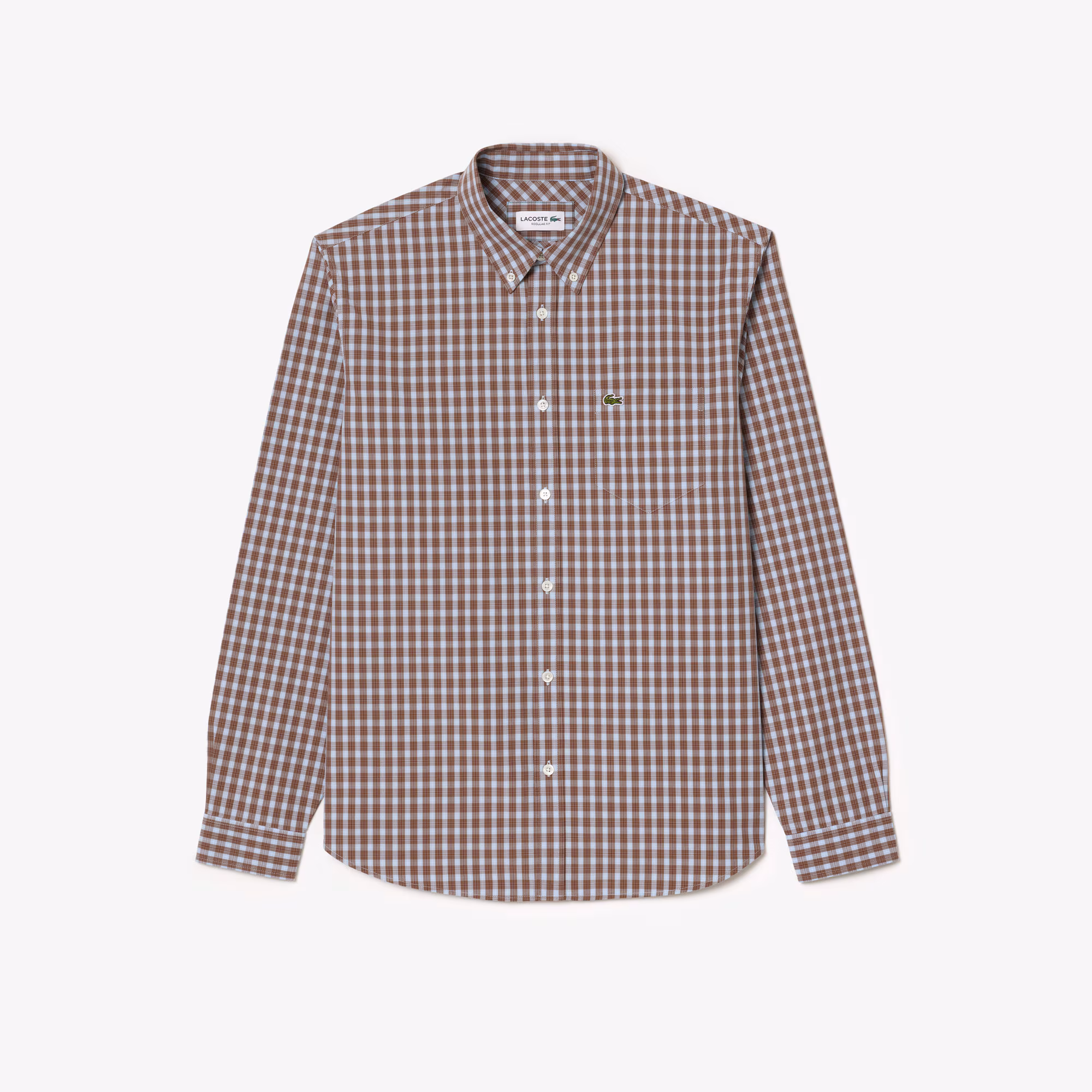 Men's Regular Fit Plaid Poplin Shirt