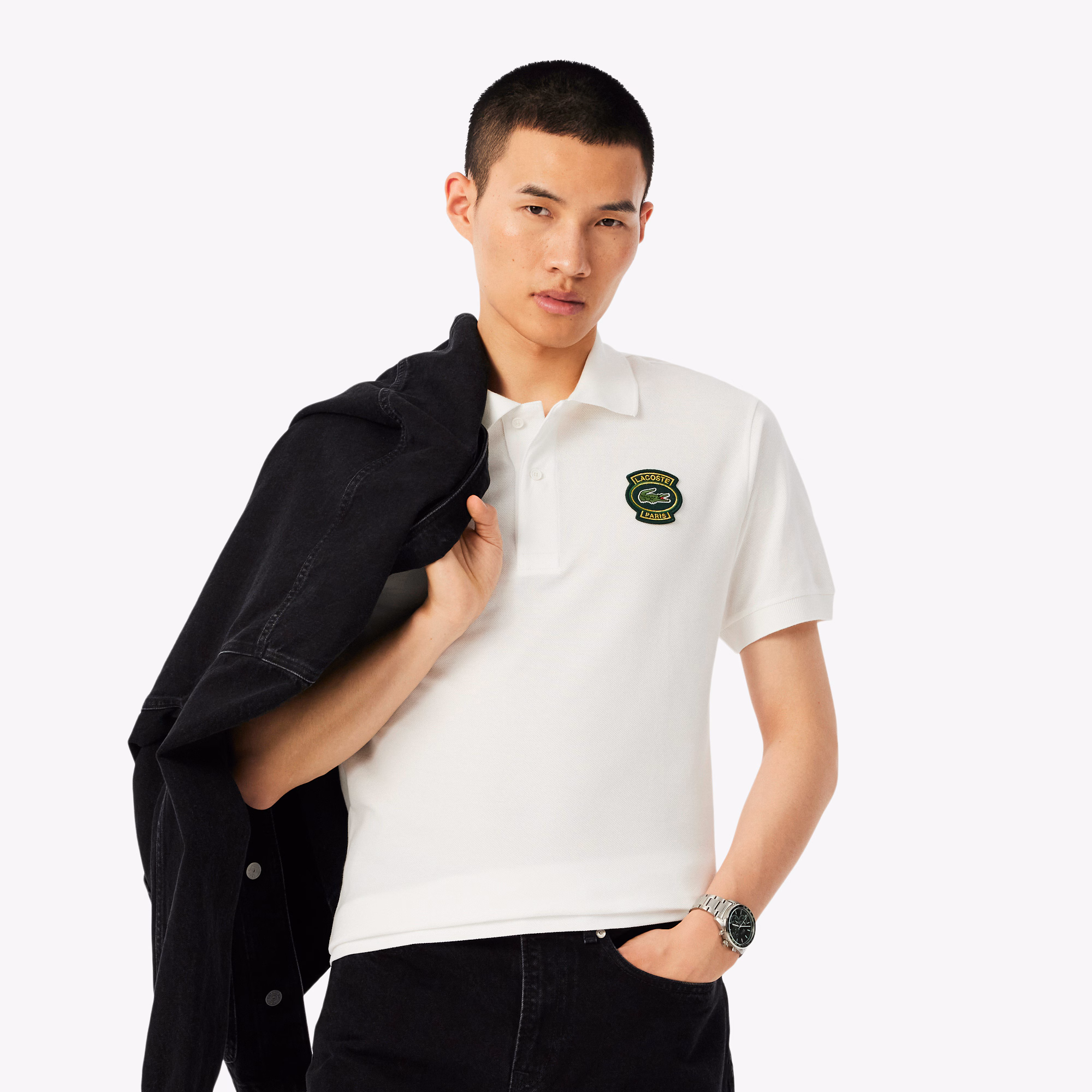 Men's Classic Fit Petit Piqué Badge Polo