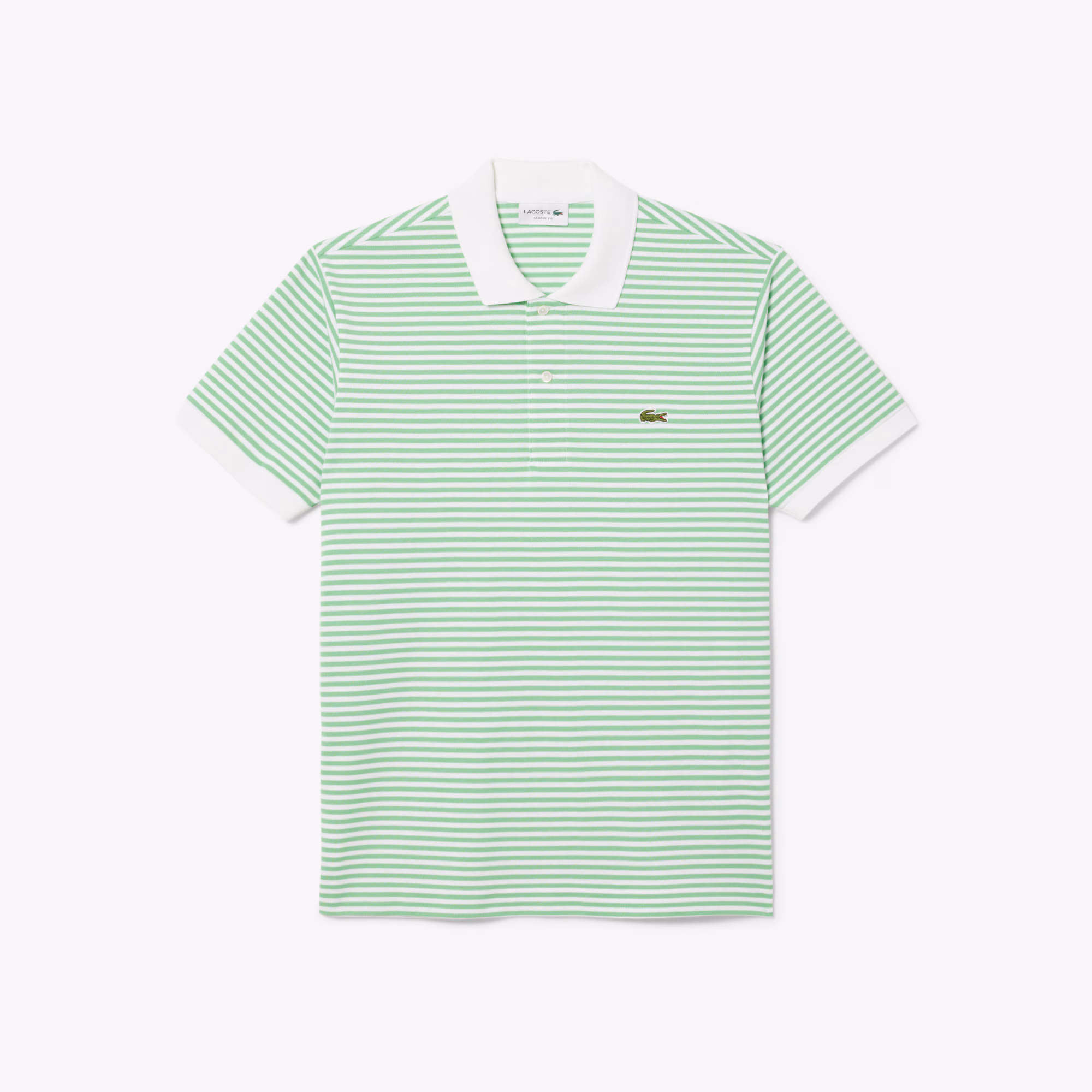 Men's Classic Fit L.12.12 Striped Petit Piqué Polo