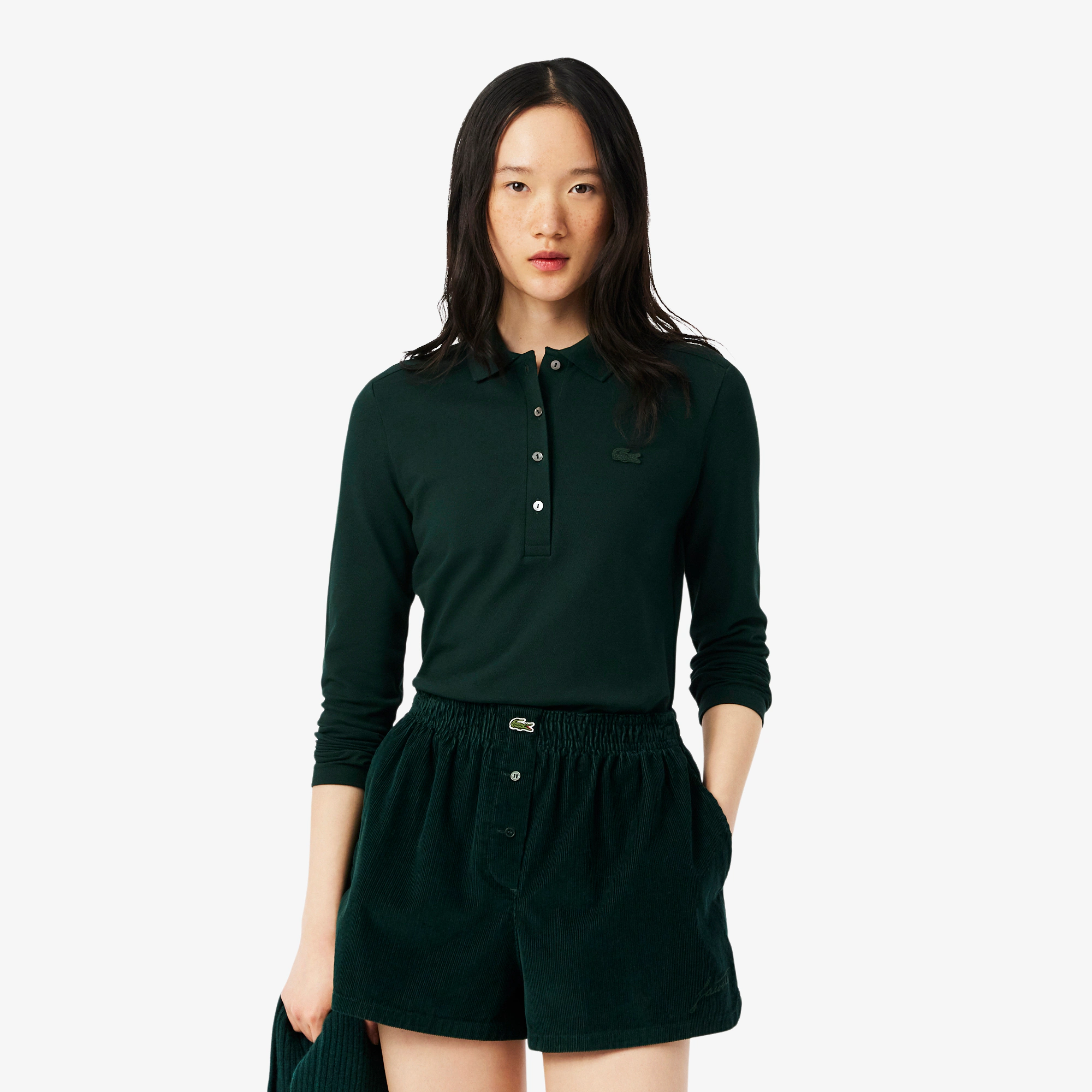 Women's Slim Fit L.12.D Stretch Mini Piqué Polo