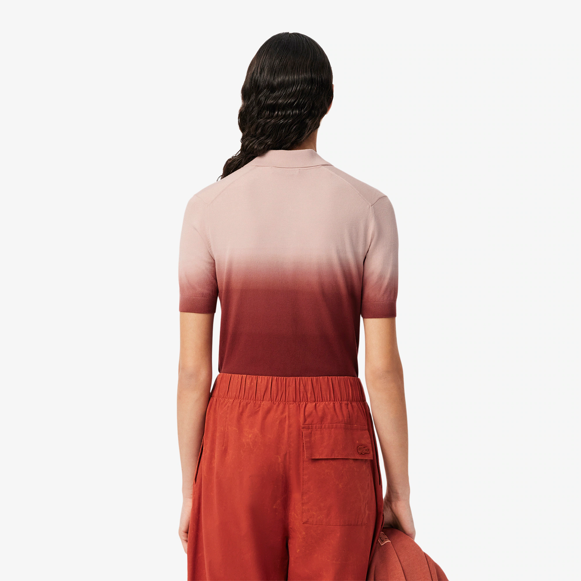 Women's Classic Fit Ombré Effect Knit Polo