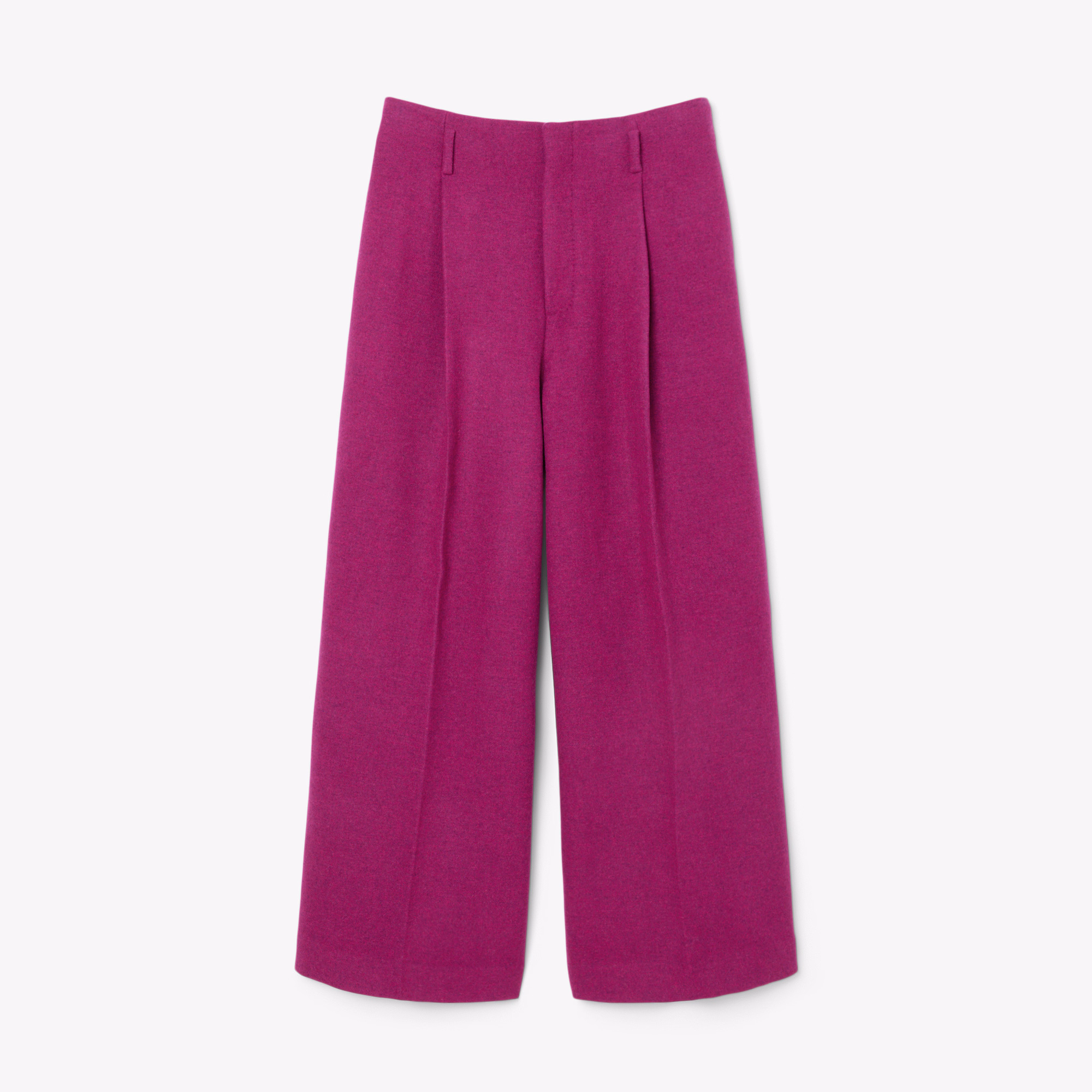 Runway Slub Wool Wide Fit Tailored Pants