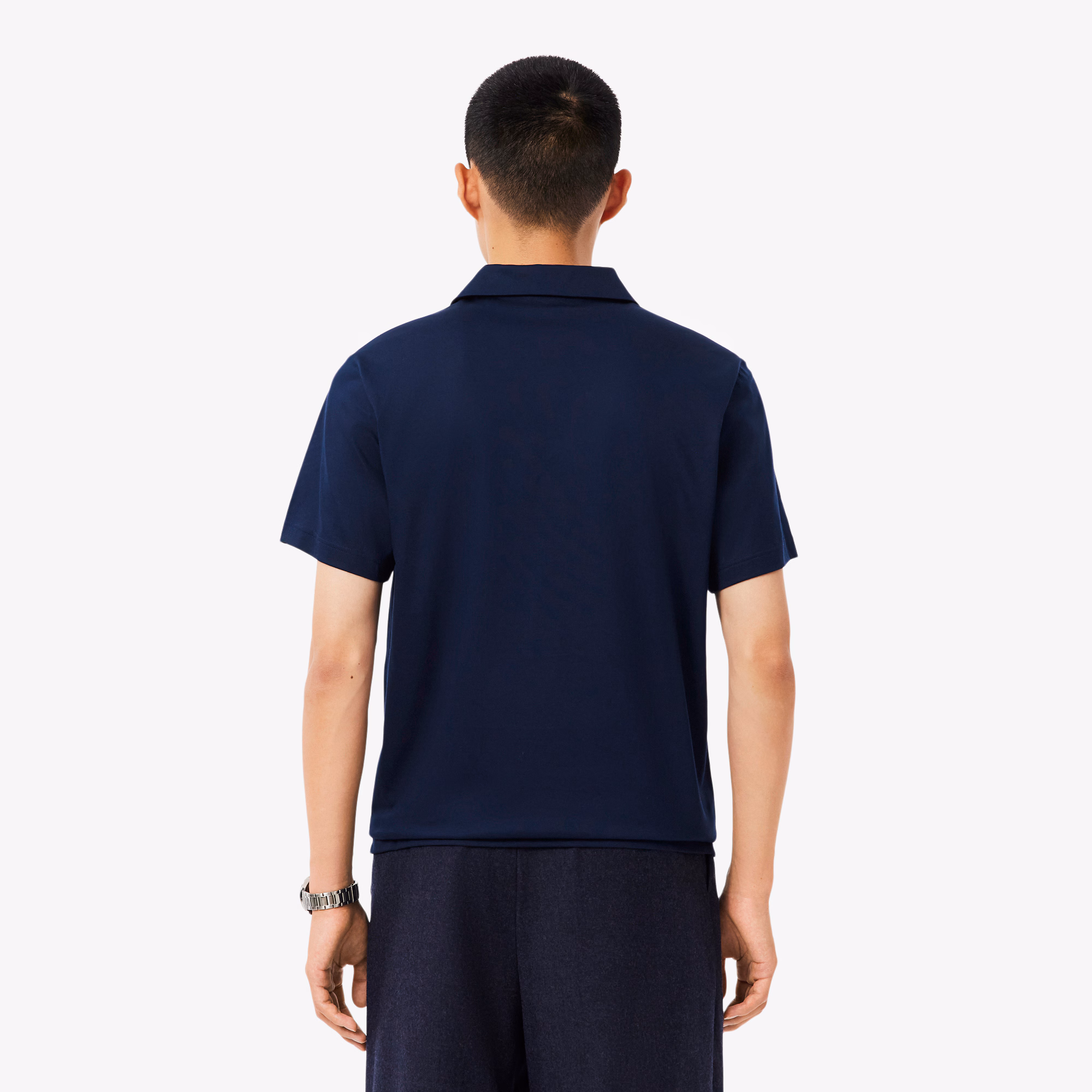 Men's Paris Classic Fit Open Neck Embroidered Polo