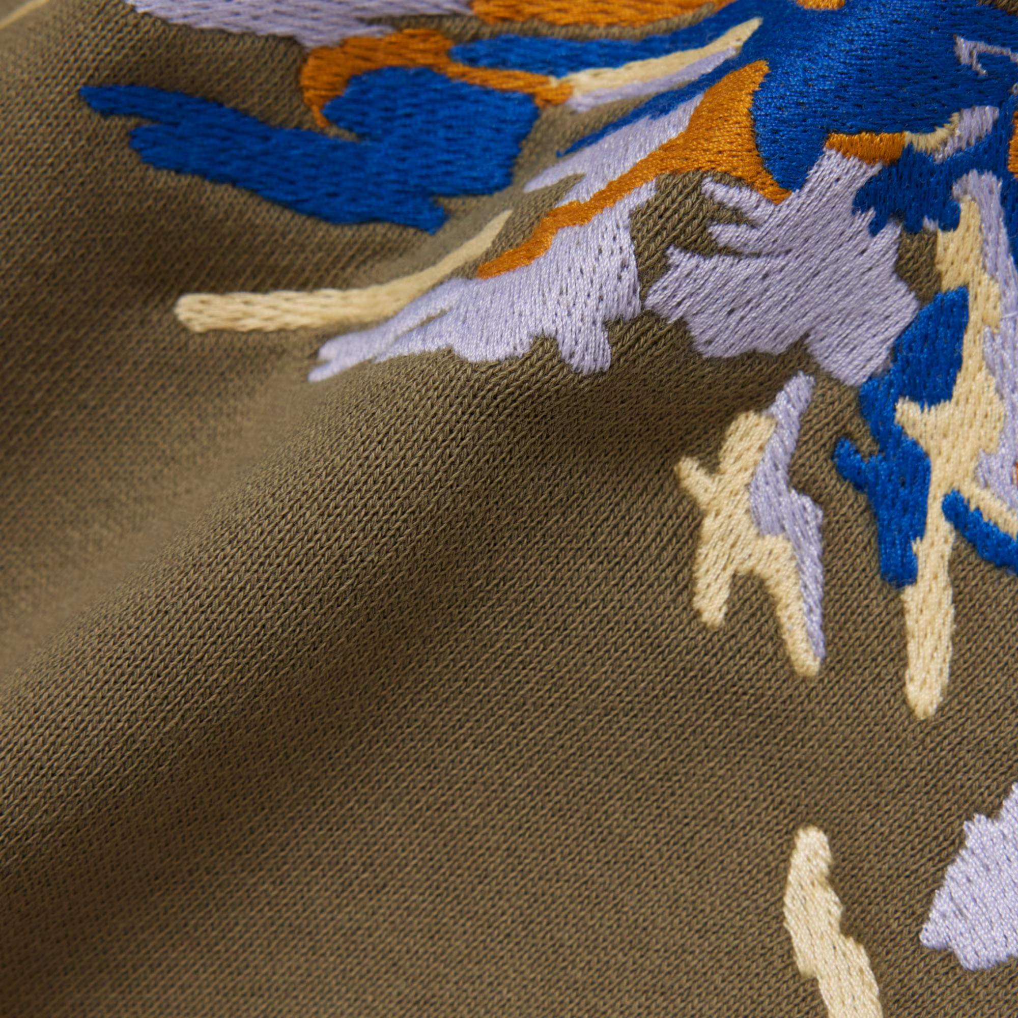 Men's Embroidered Motif Fleece Sweatshirt