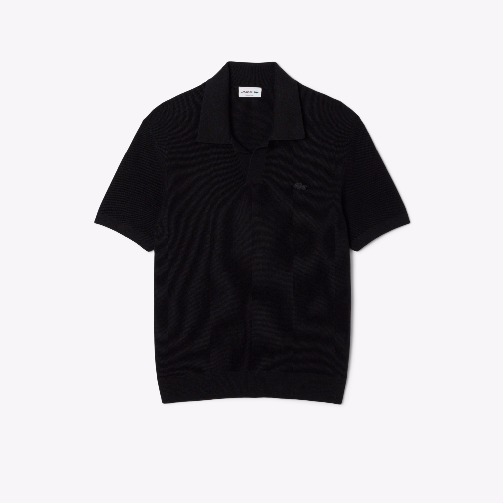 Men's Cotton Blend Open Polo Collar Sweater