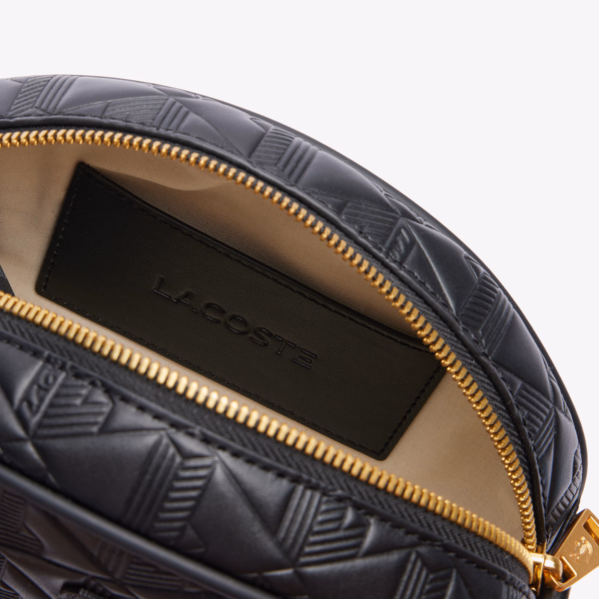 Maheki Oval Embossed Leather Bag