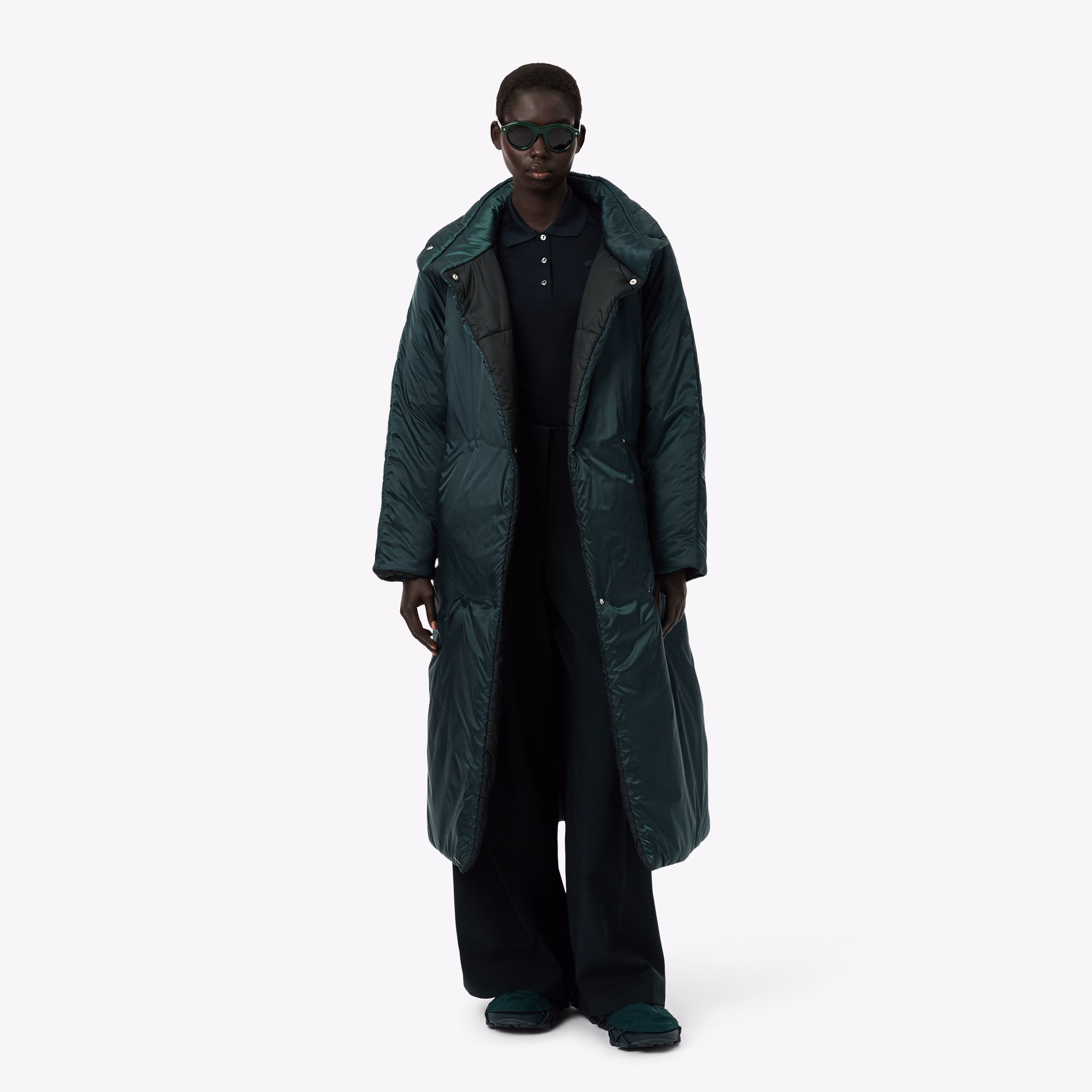 Runway Long Iridescent Puffed Jacket