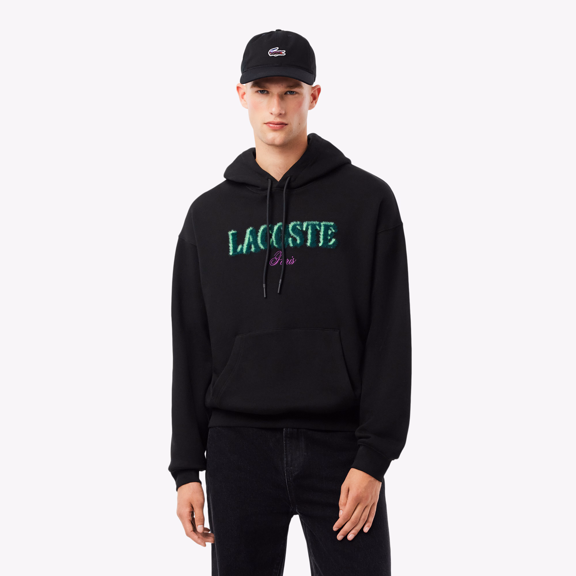 Men's Loose Fit Embroidered Hoodie