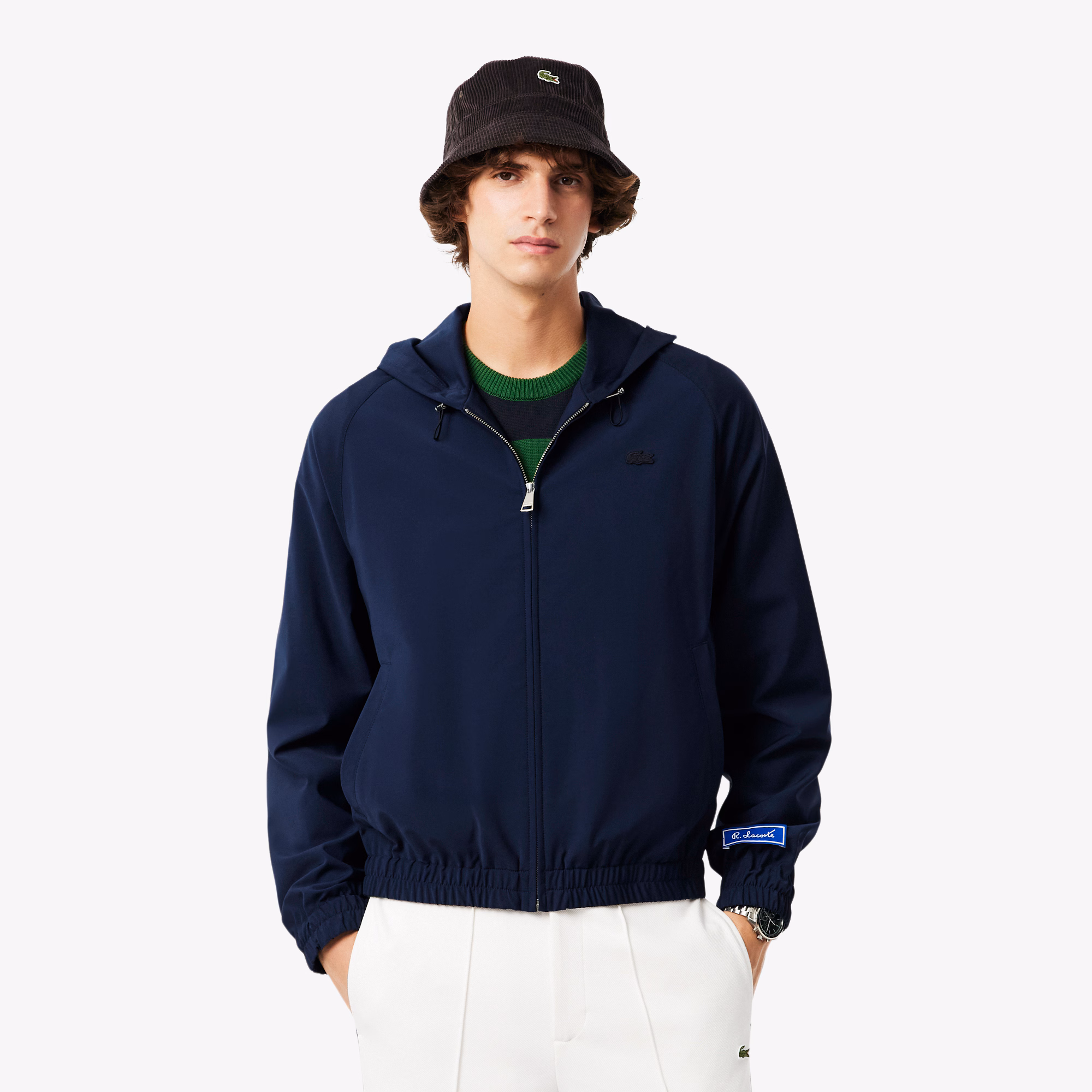 Men's Wool Blend Flannel Hooded Jacket