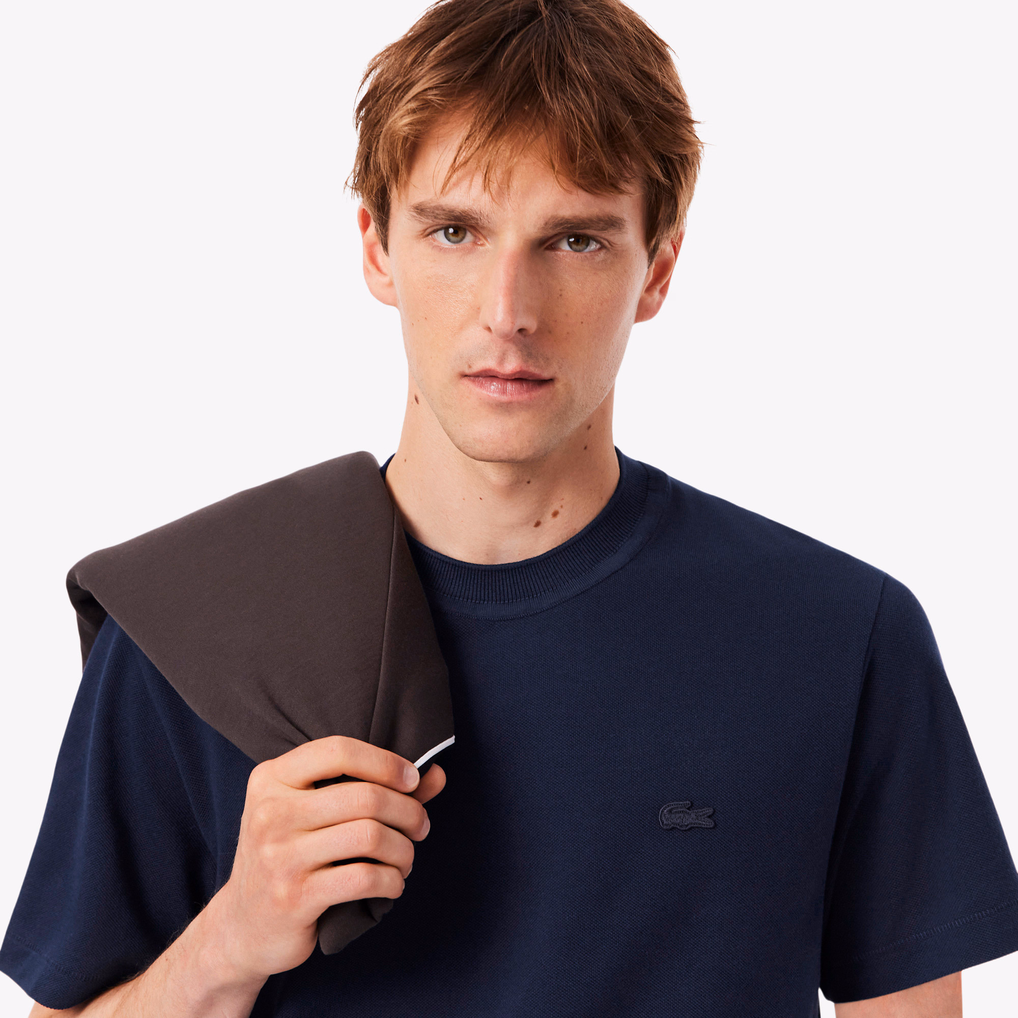 Men's Ribbed Neck Petit Piqué T-Shirt