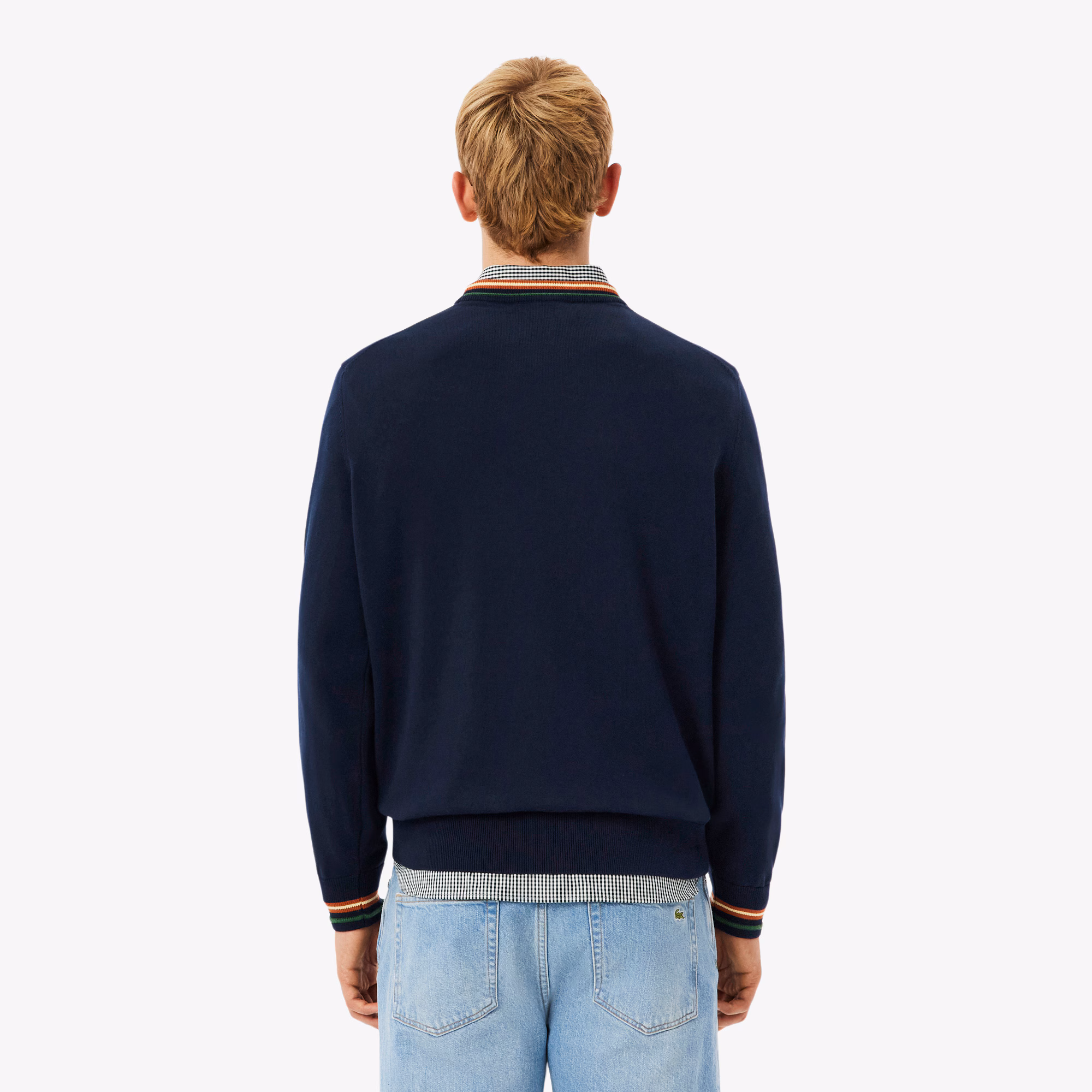 Men's Striped Cotton Jersey Sweater