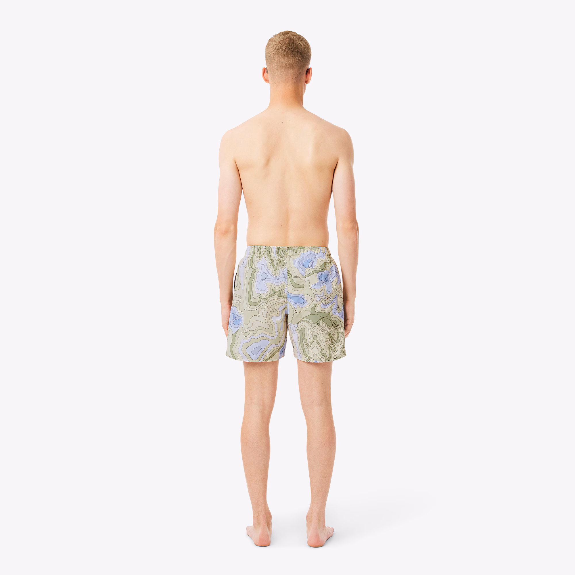 Men's Mid-Length Print Swim Trunks