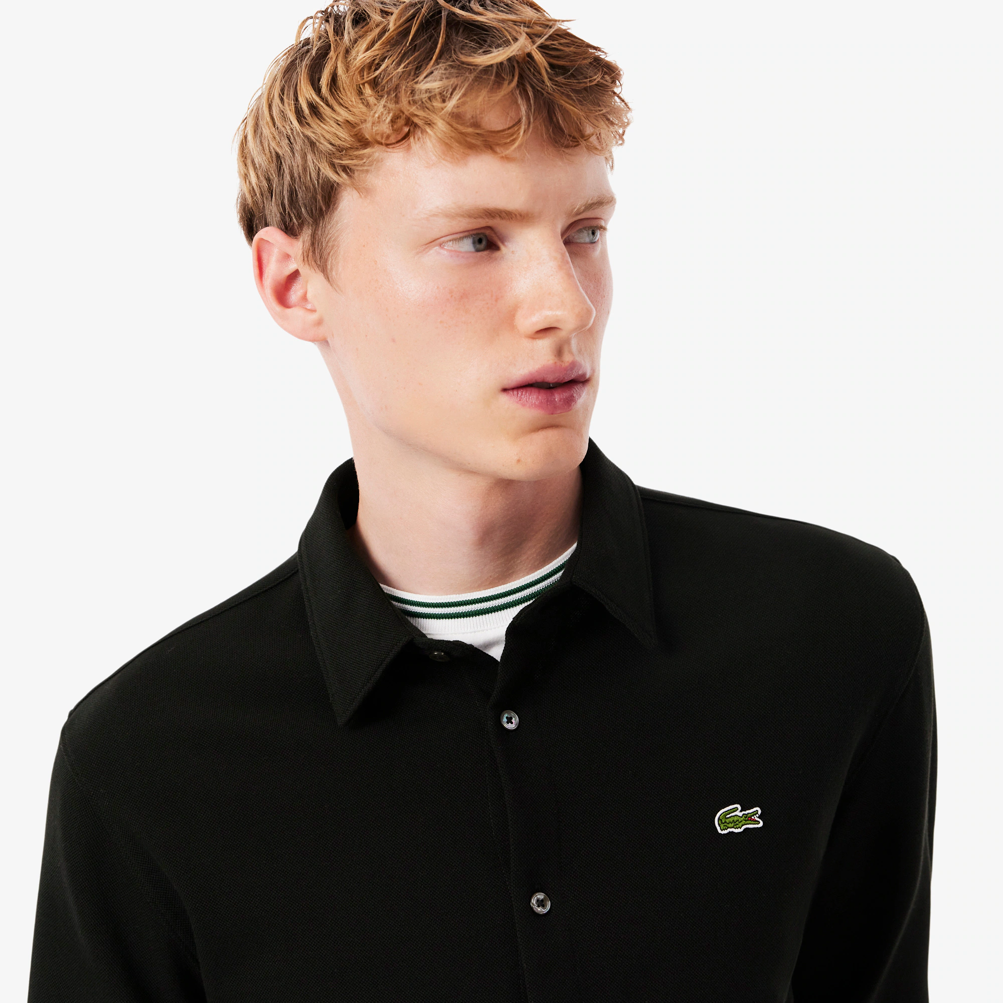 Men's Slim Fit Cotton Piqué Shirt