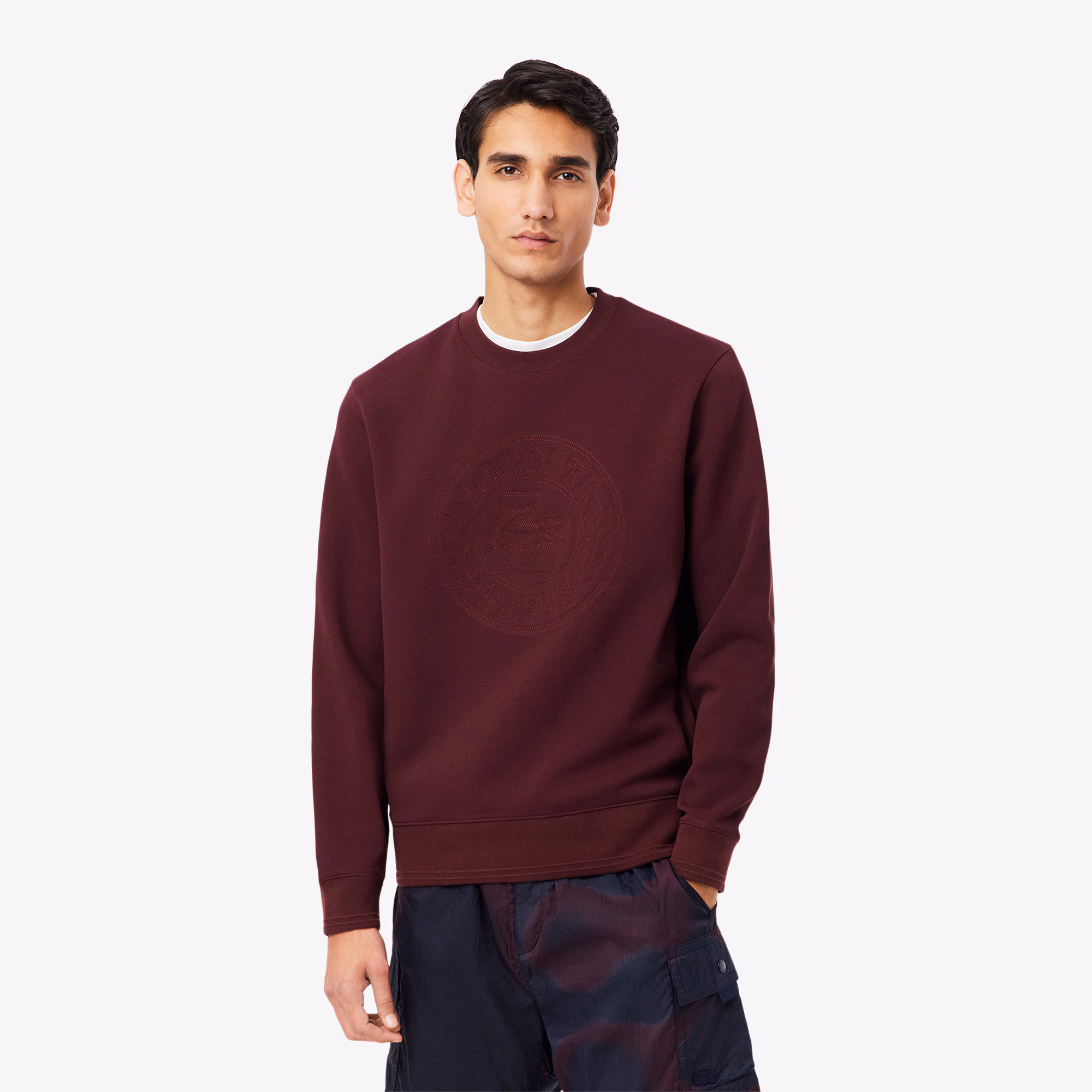 Men's Embossed Logo Piqué Sweatshirt