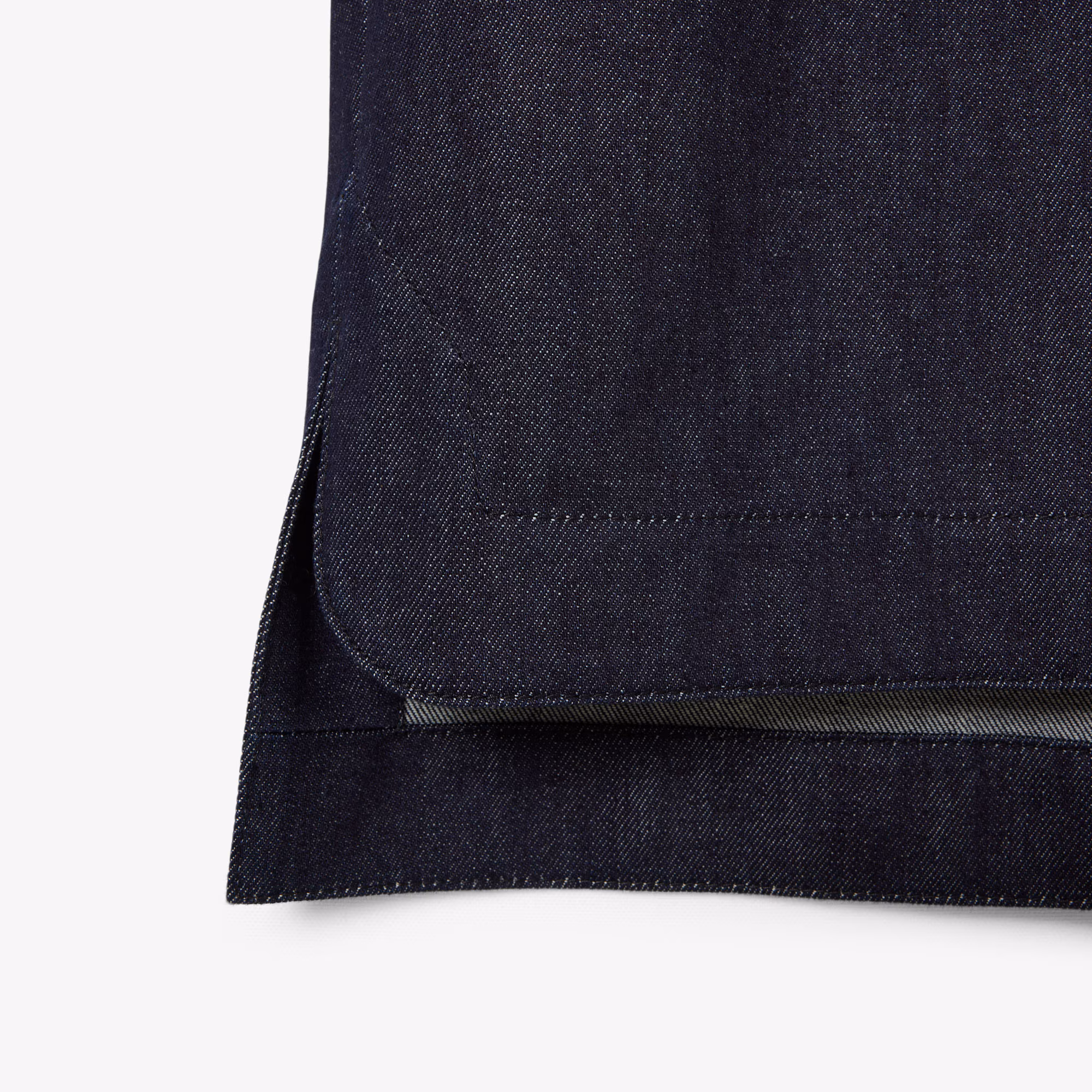 Runway Loose Fit Denim Polo Shirt