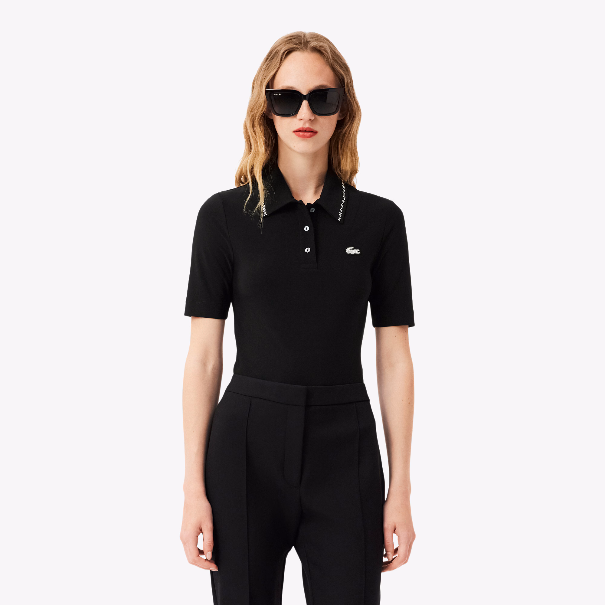Women's L.12.D Slim Fit Diamanté Pop Polo