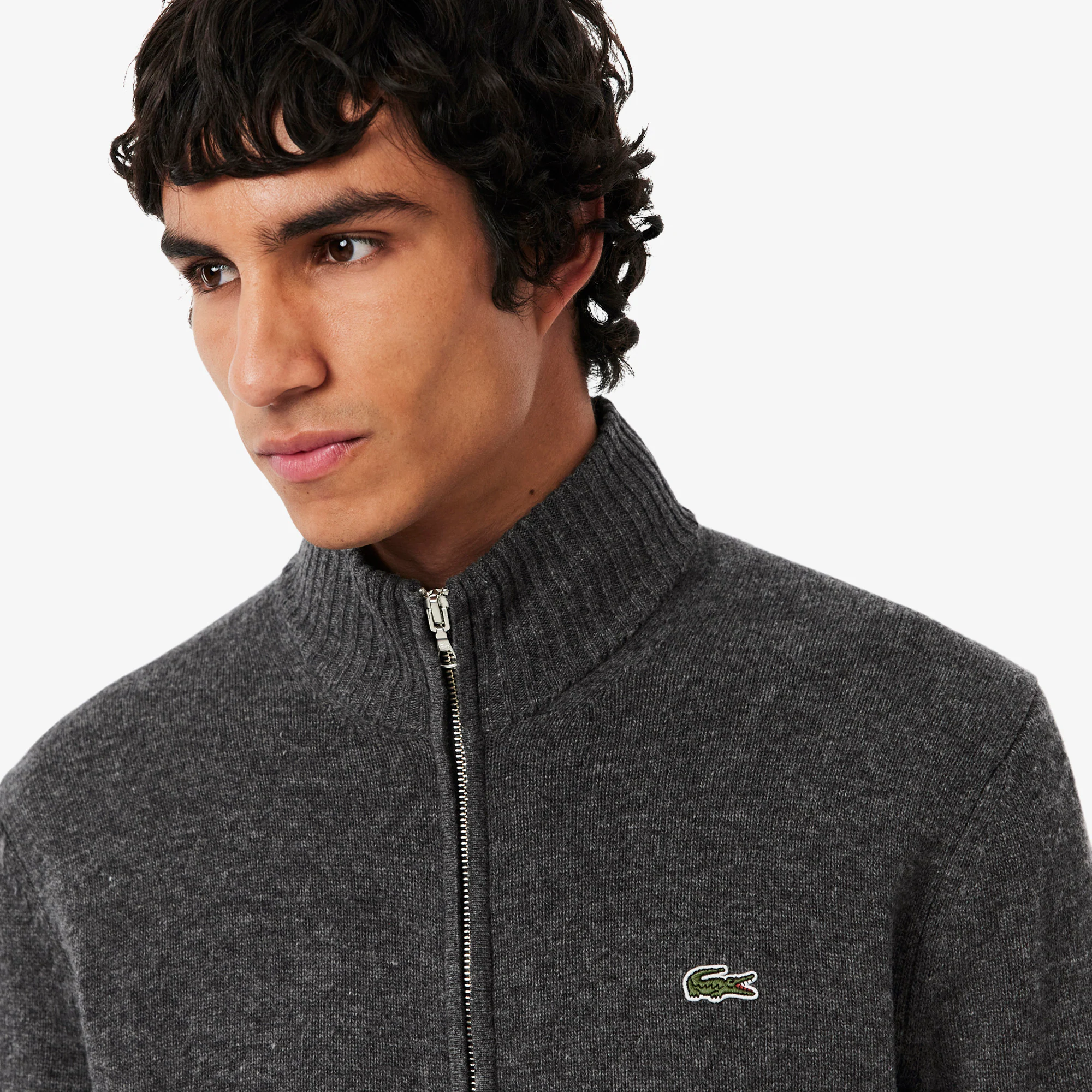 Men's Wool Zip-Up Sweater
