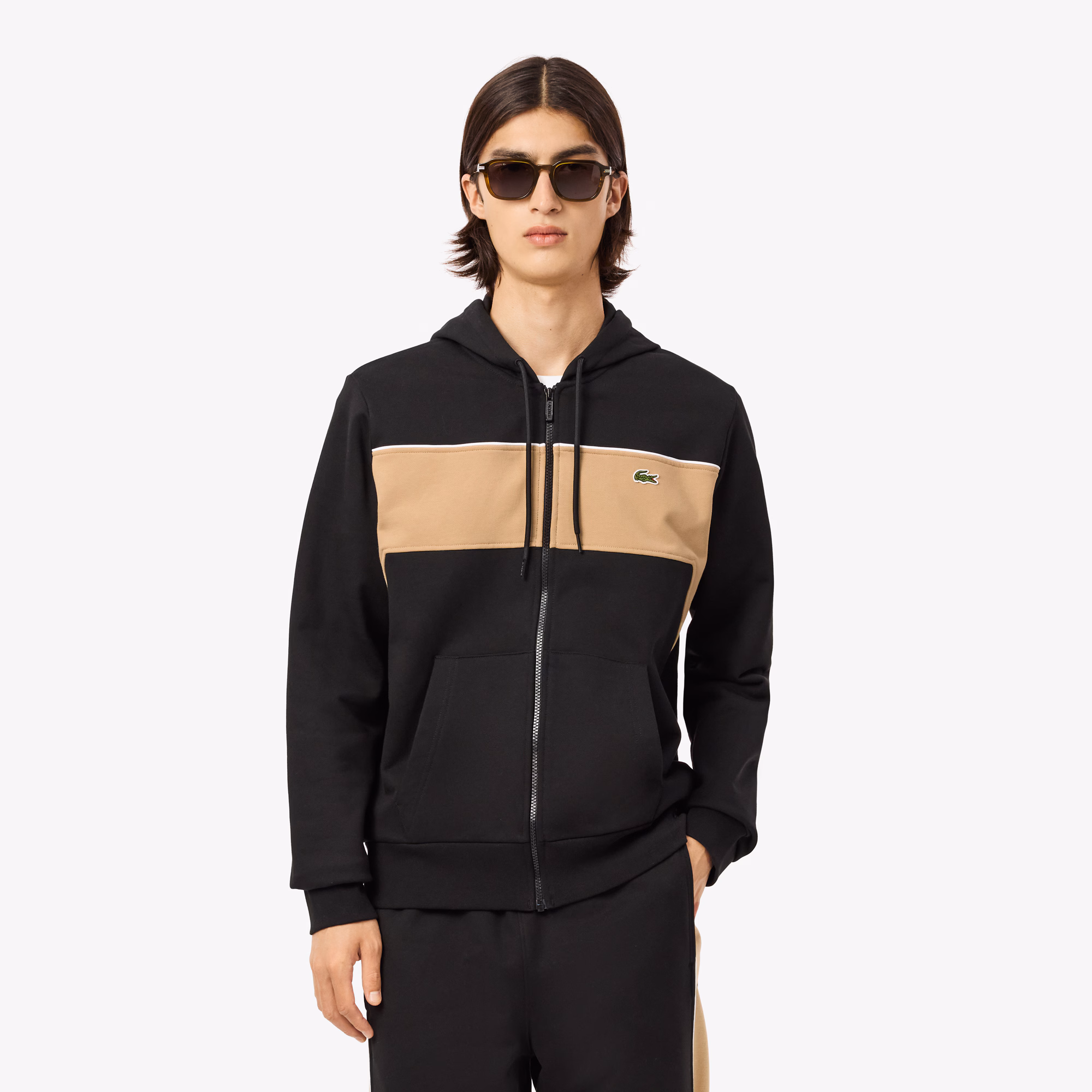 Men's Zip-Up Colorblock Hoodie