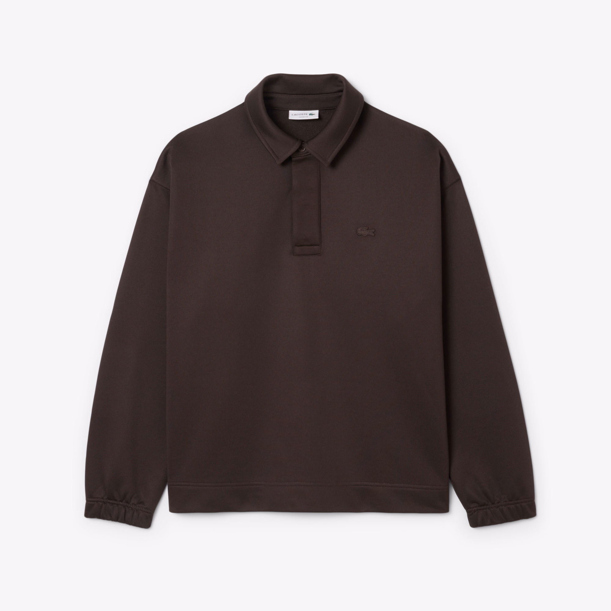 Men's Loose Fit Fleece Polo Sweatshirt