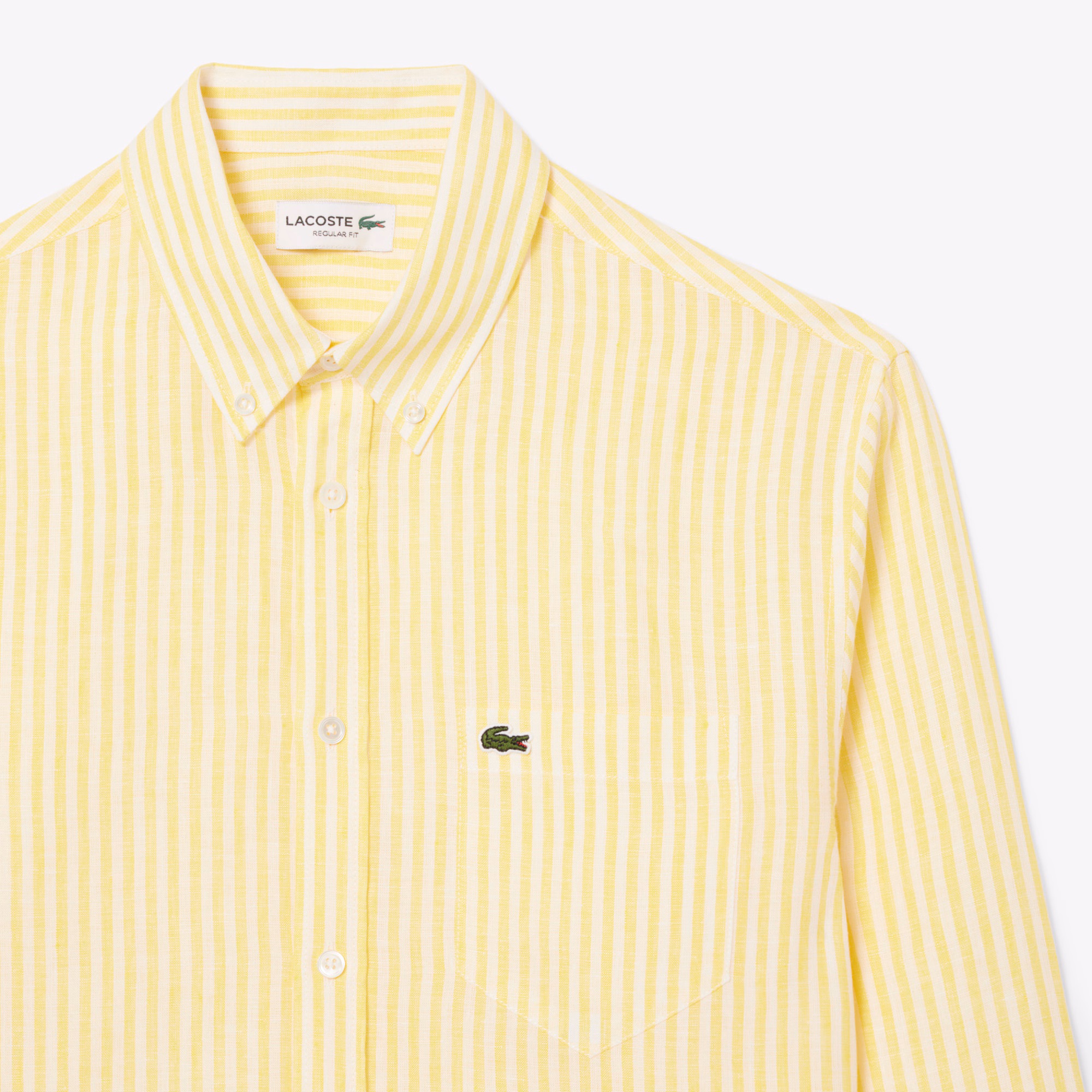 Men's Regular Fit Striped Linen Shirt