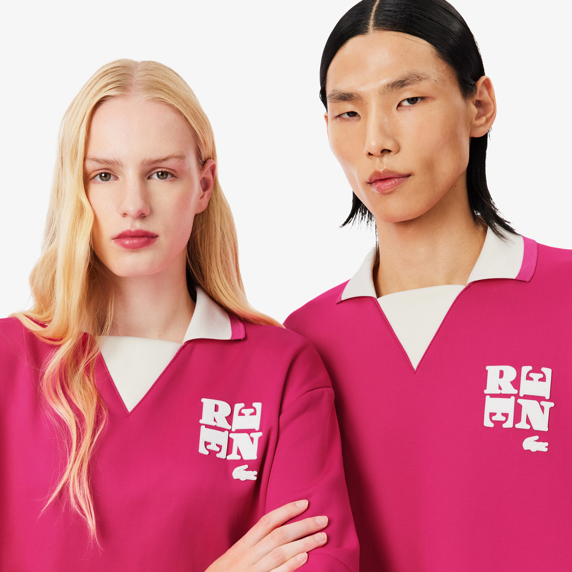 Runway Badge Accent Oversized Satin Polo Shirt