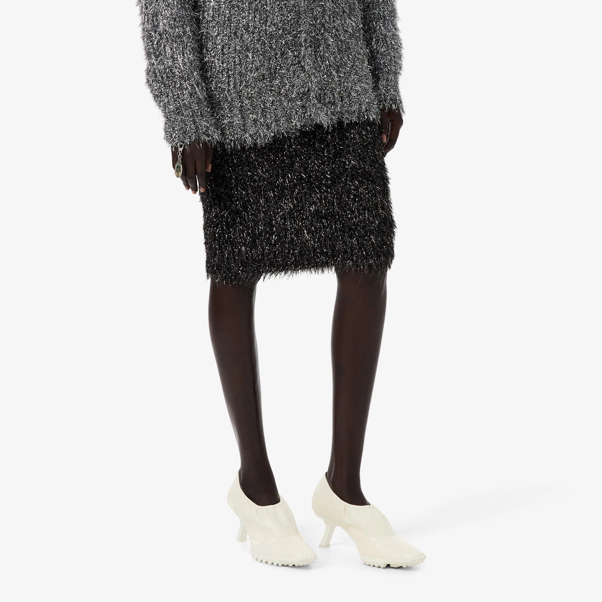 Runway Lurex Knit Skirt