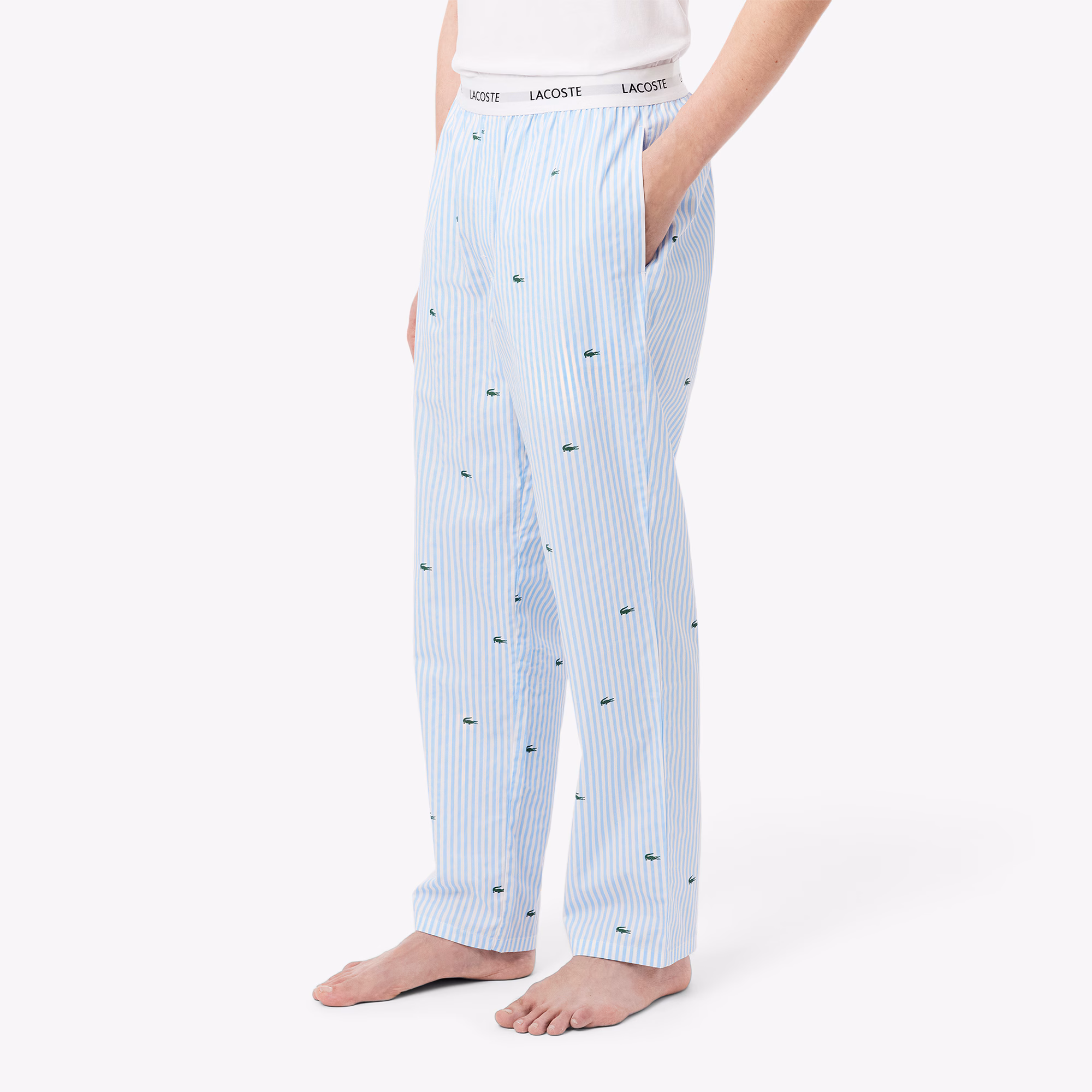 Printed Striped Cotton Pyjama Bottoms