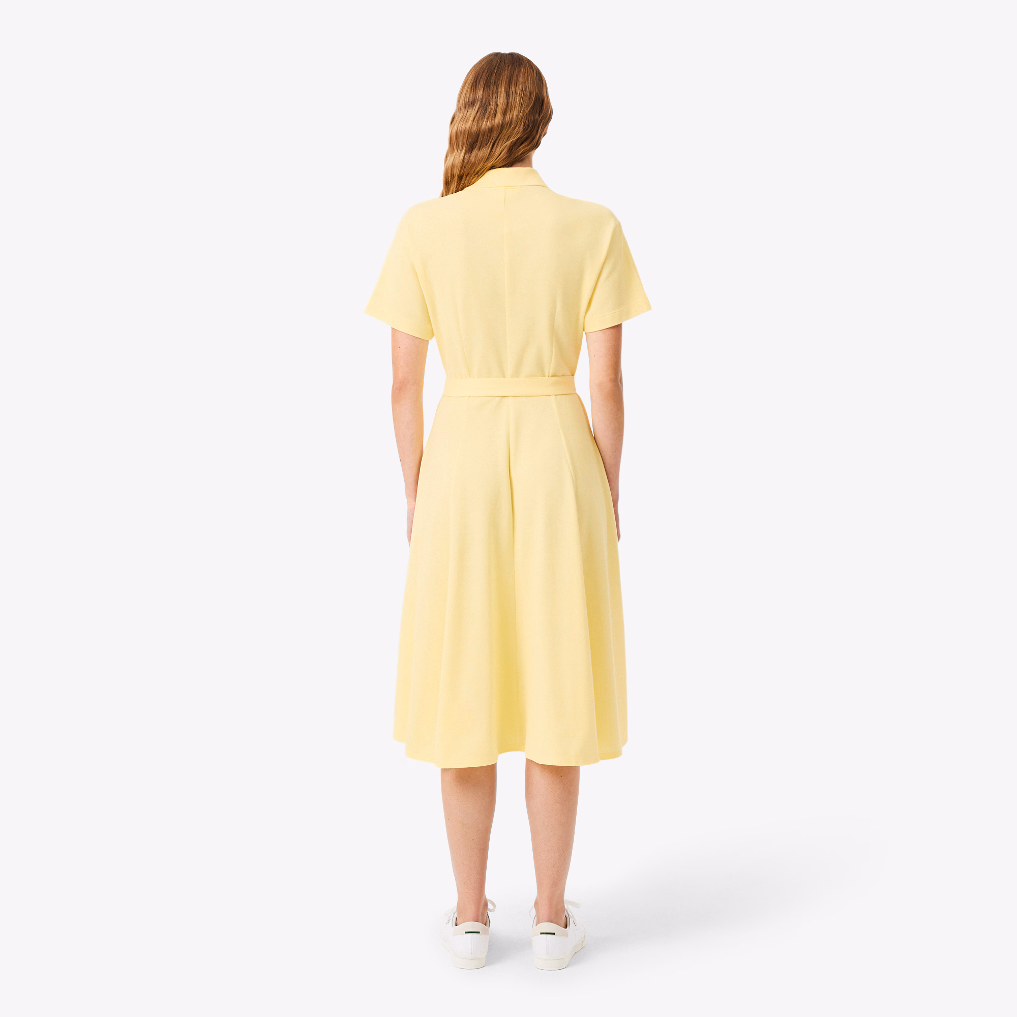 Women's Flared Mini-Piqué Polo Dress