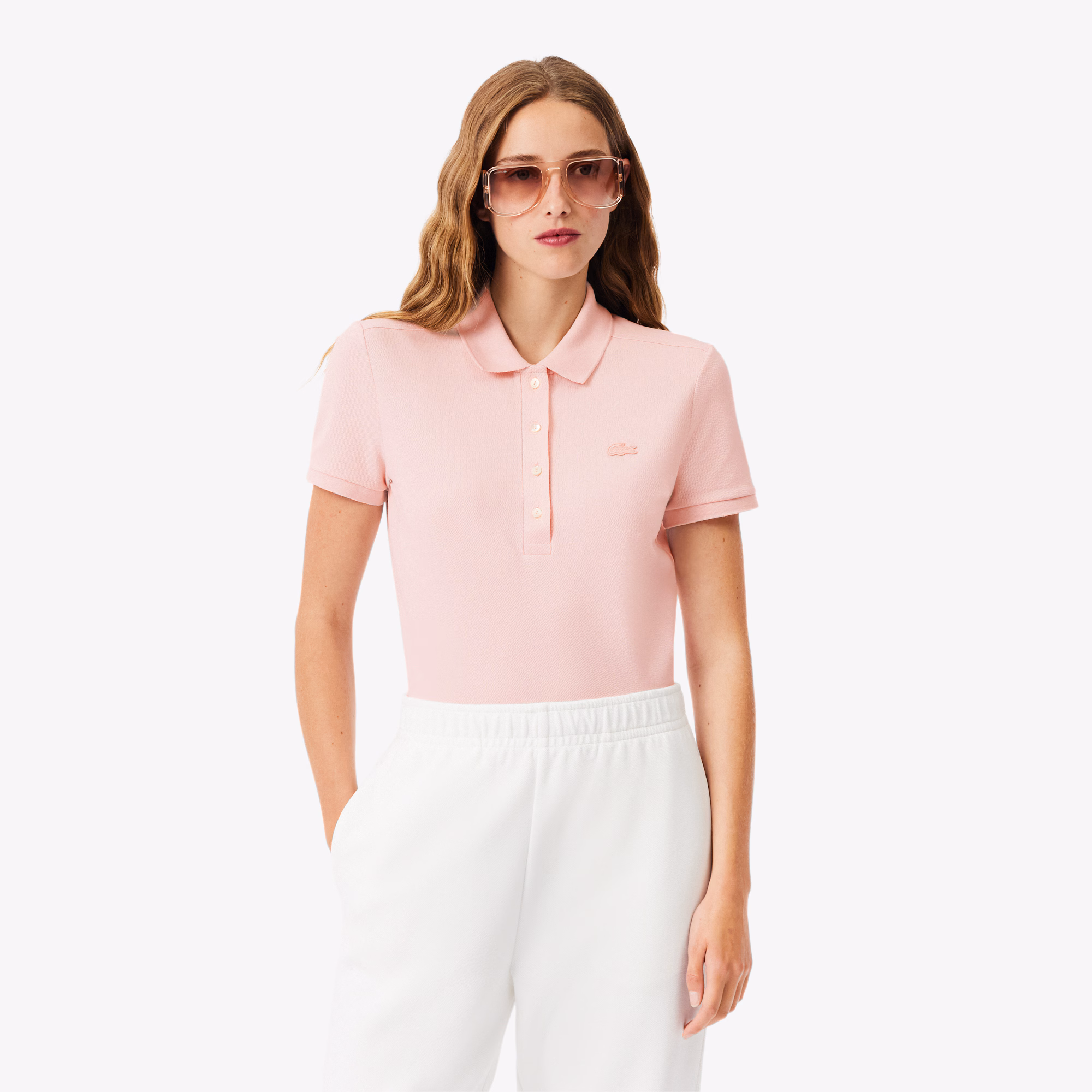 Women's L.12.D Slim Fit Stretch Mini Piqué Polo