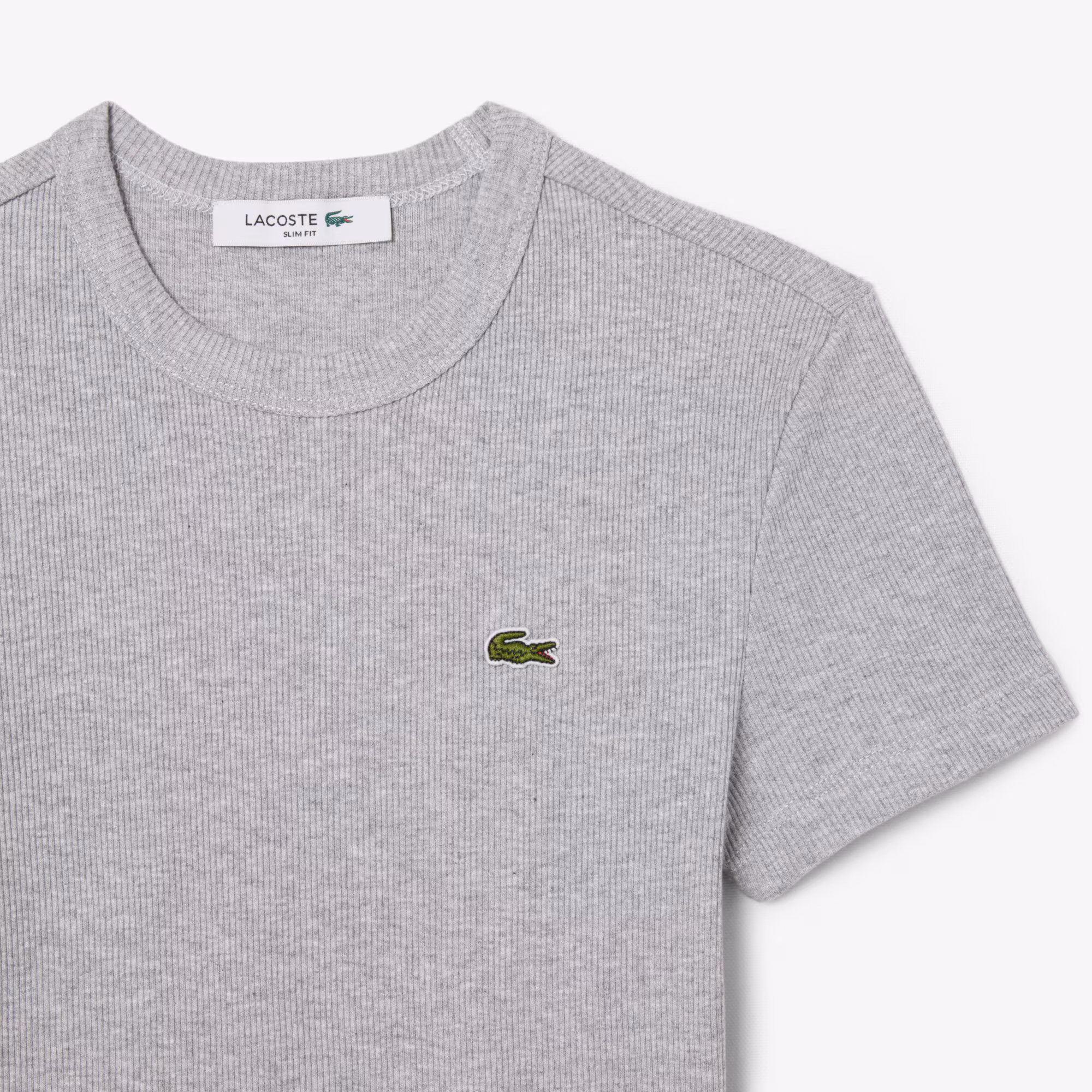 Women's Slim Fit Ribbed Cotton T-Shirt