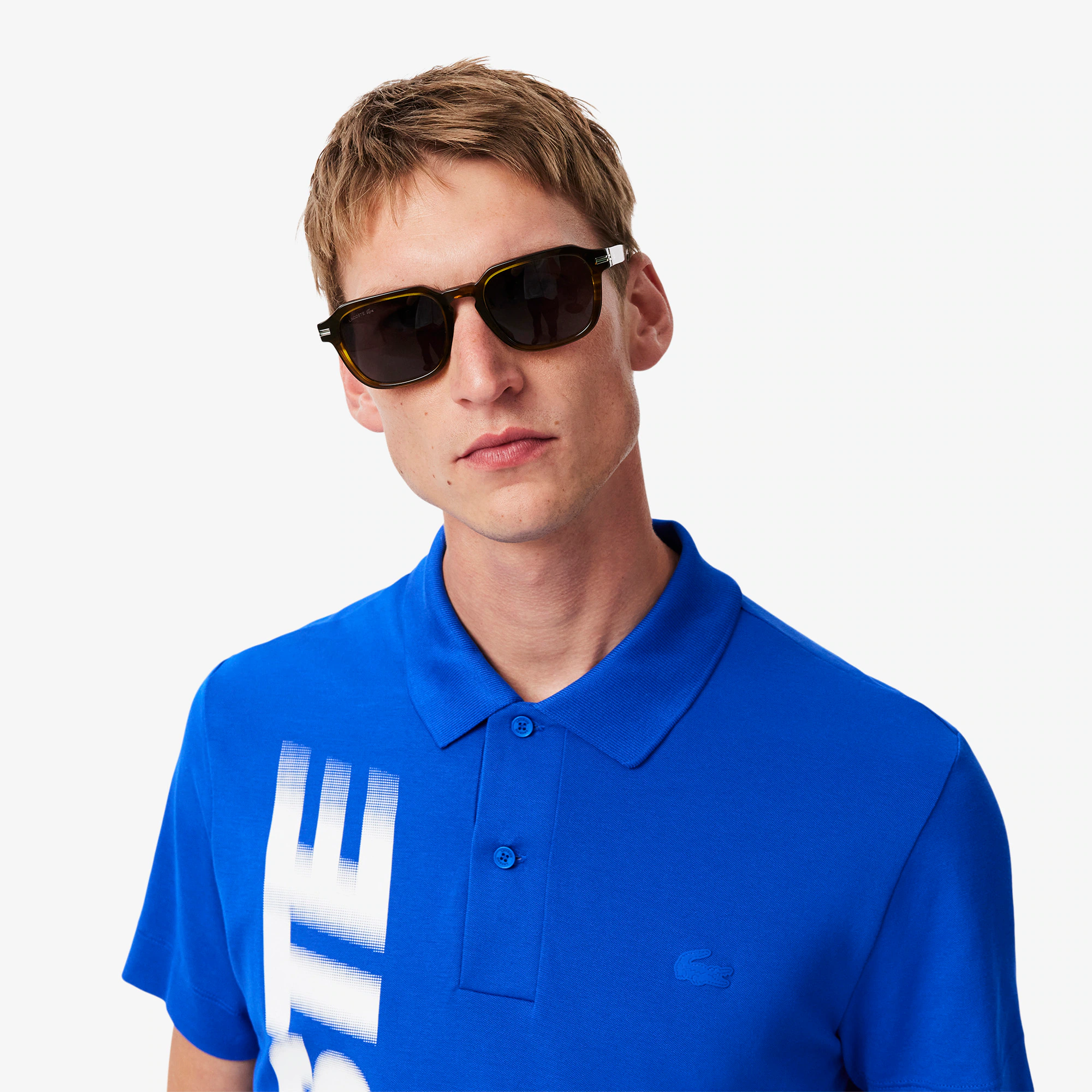 Men's Regular Fit Lacoste Movement Printed Polo