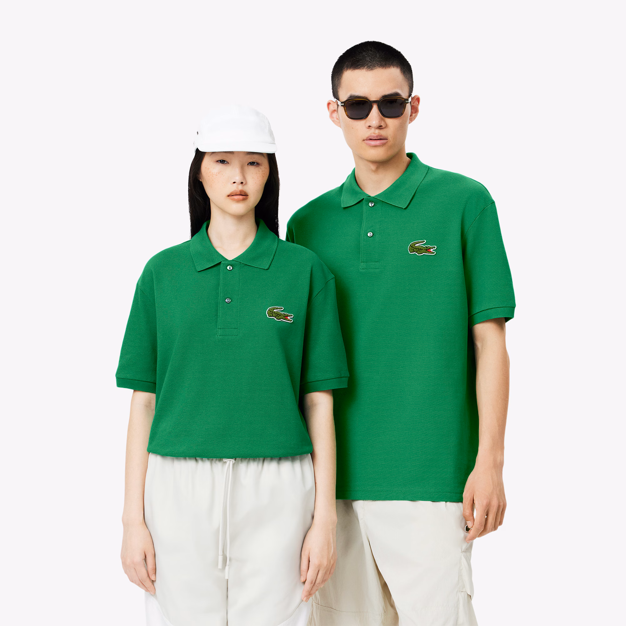 Unisex Loose Fit L.12.12 Piqué Badge Polo