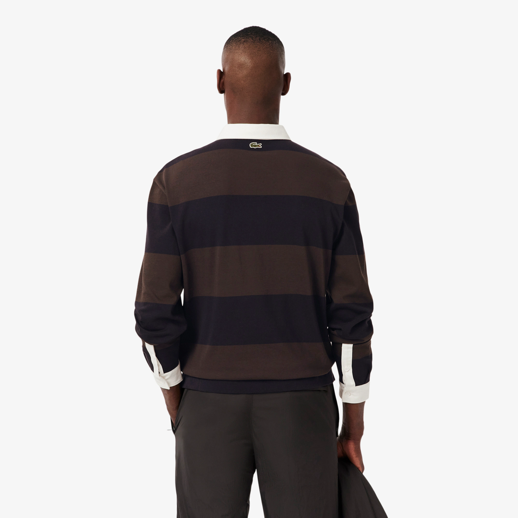 Men's Relaxed Fit Striped Rugby Polo