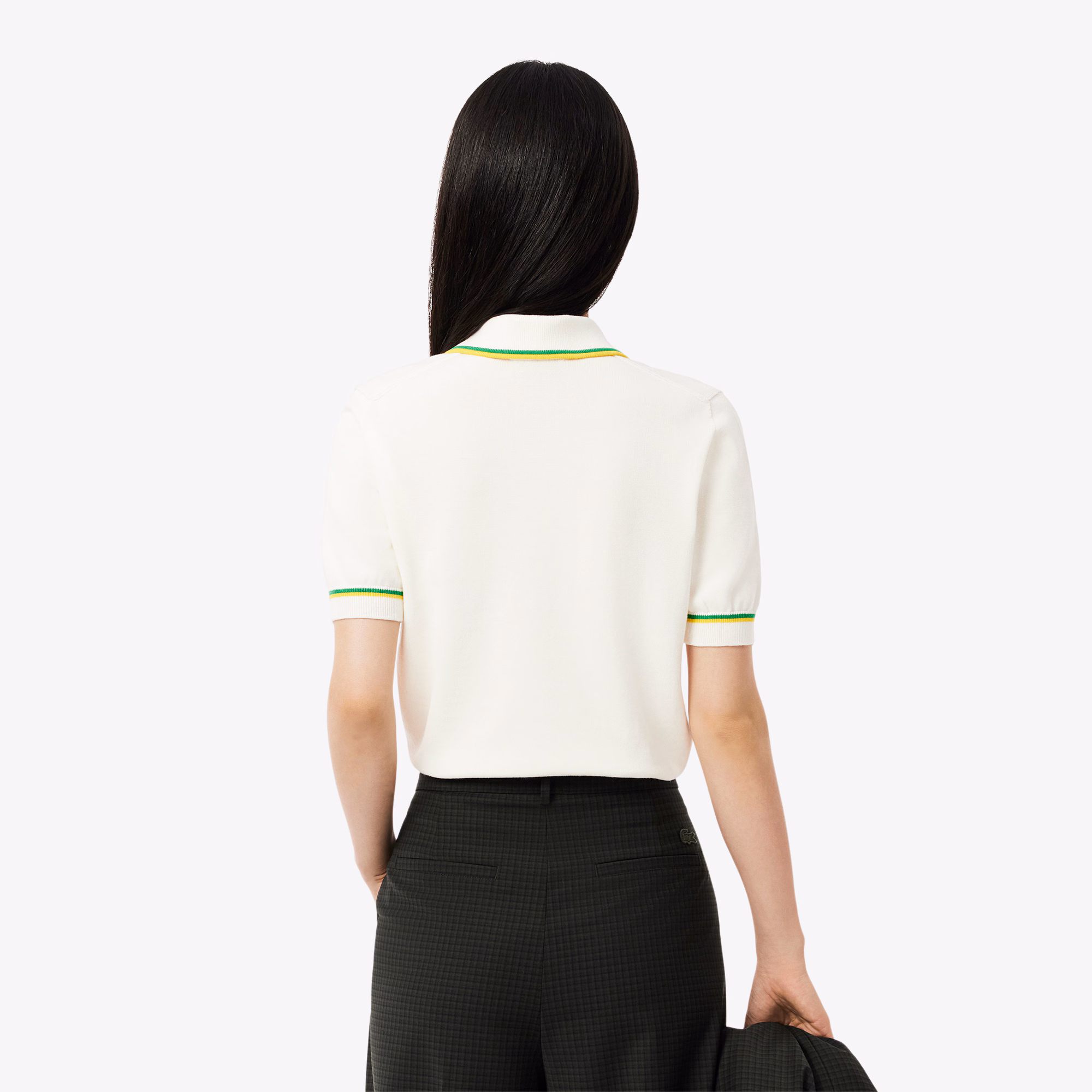 Women's Cropped 3D Seamless Stretch Cotton Polo