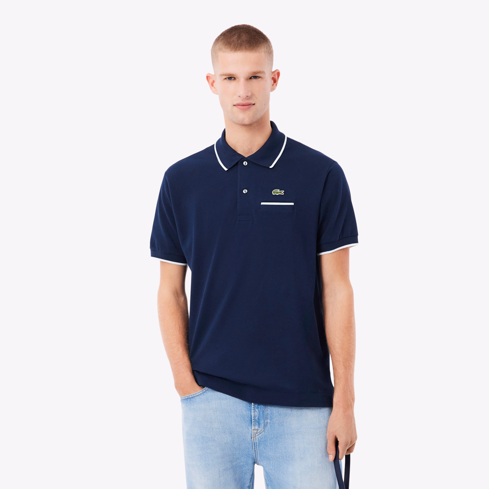 Men's Classic Fit Pocket Accent L.12.12 Polo