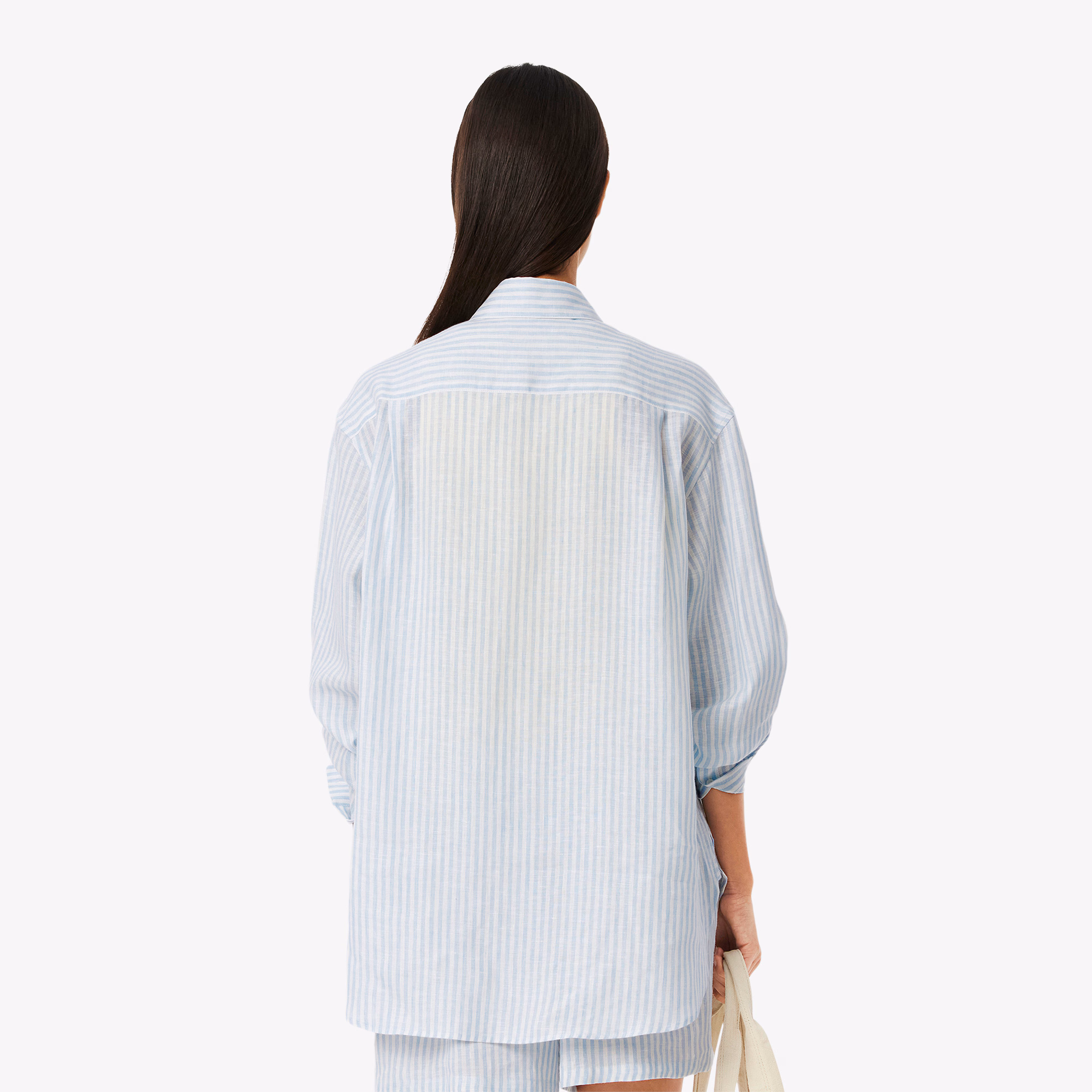 Women's Oversized Striped Linen Shirt
