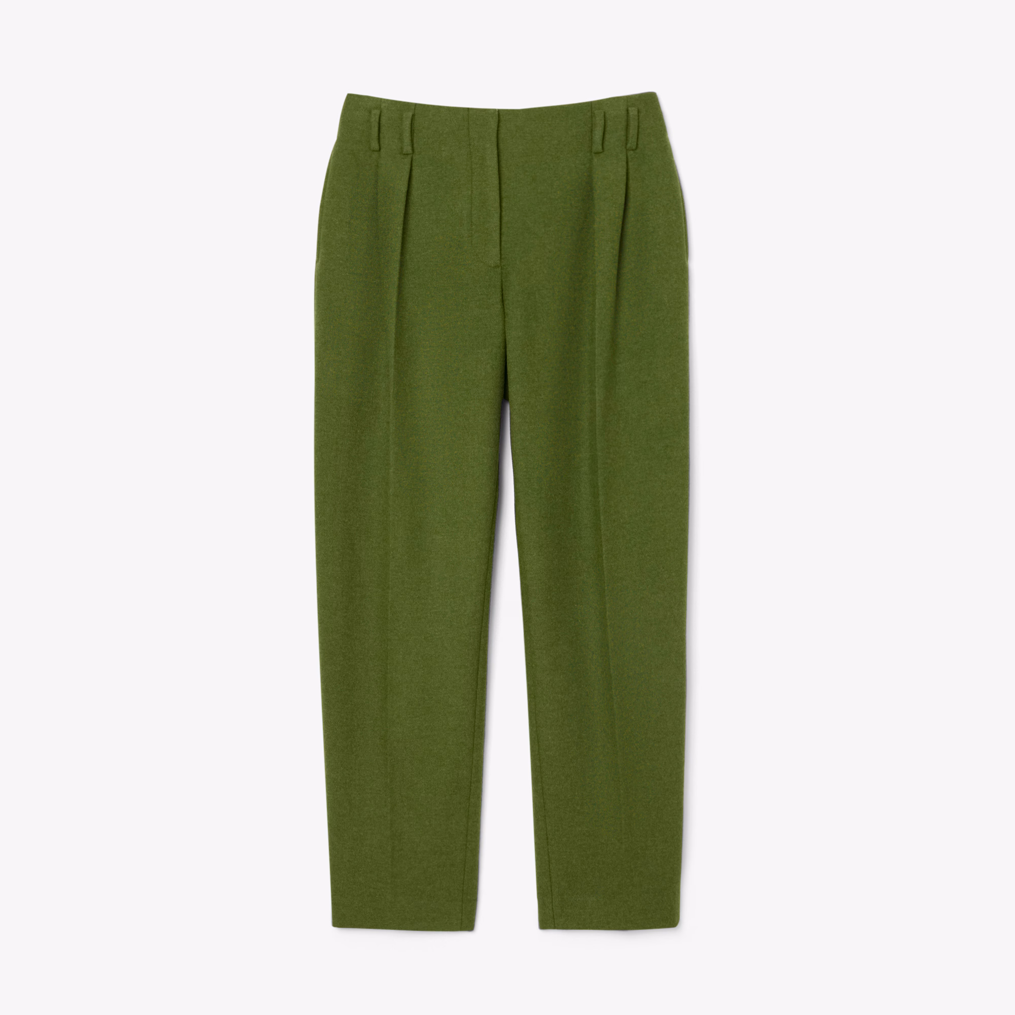 Runway Straight Fit Slub Wool Tailored Pants