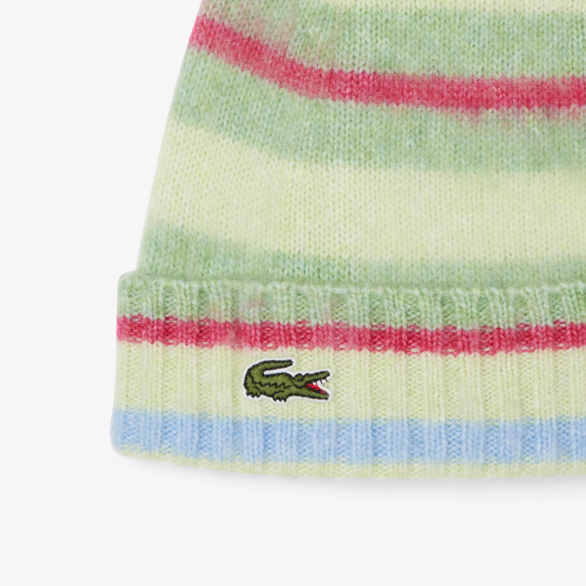 Unisex Striped Alpaca Blend Wool Beanie