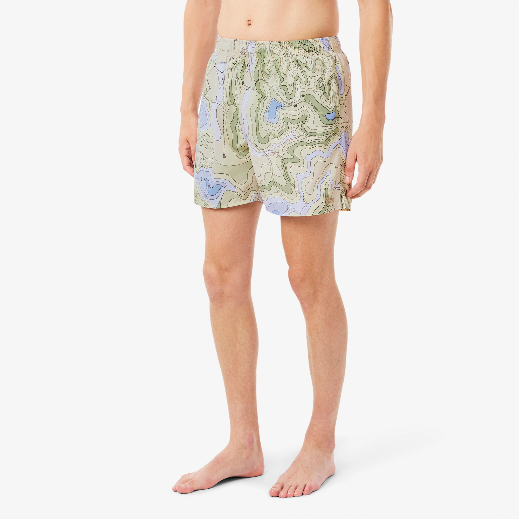 Men's Mid-Length Print Swim Trunks