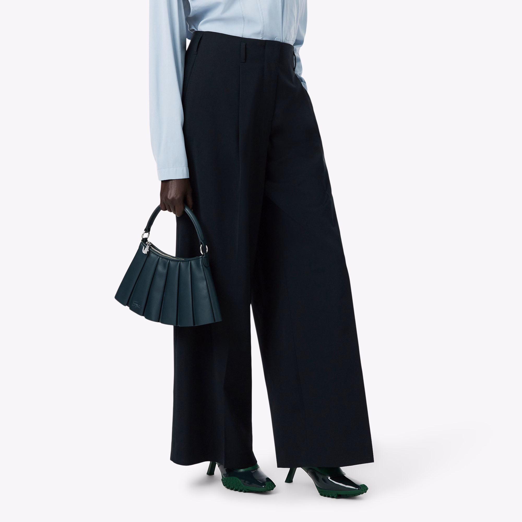 Runway Wide Fit Wool Blend Pants