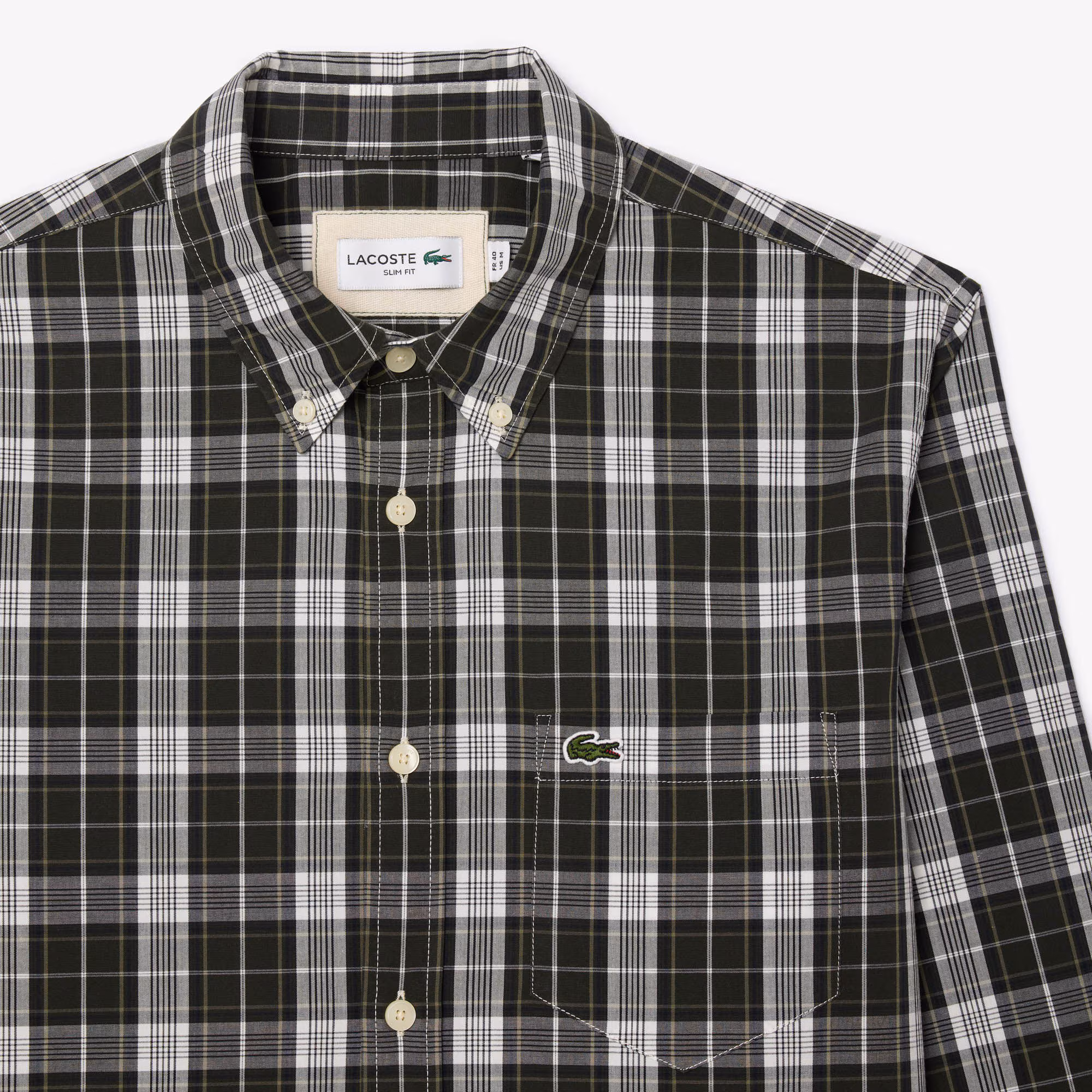 Men's Slim Fit Stretch Plaid Shirt