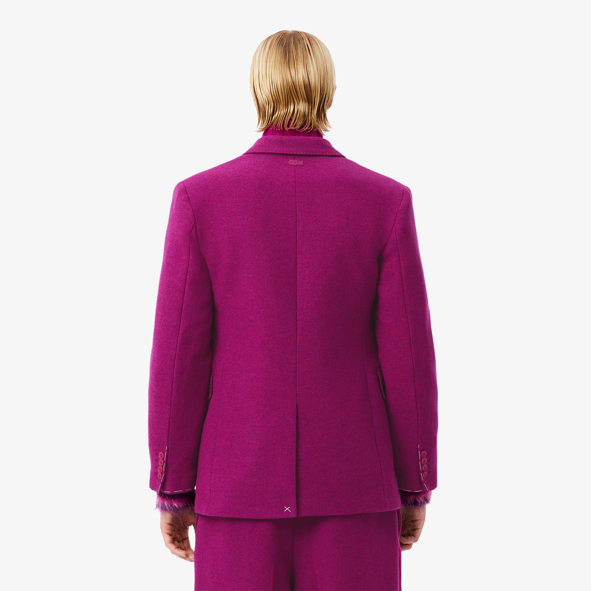 Runway Double Breasted Marbled Wool Blazer