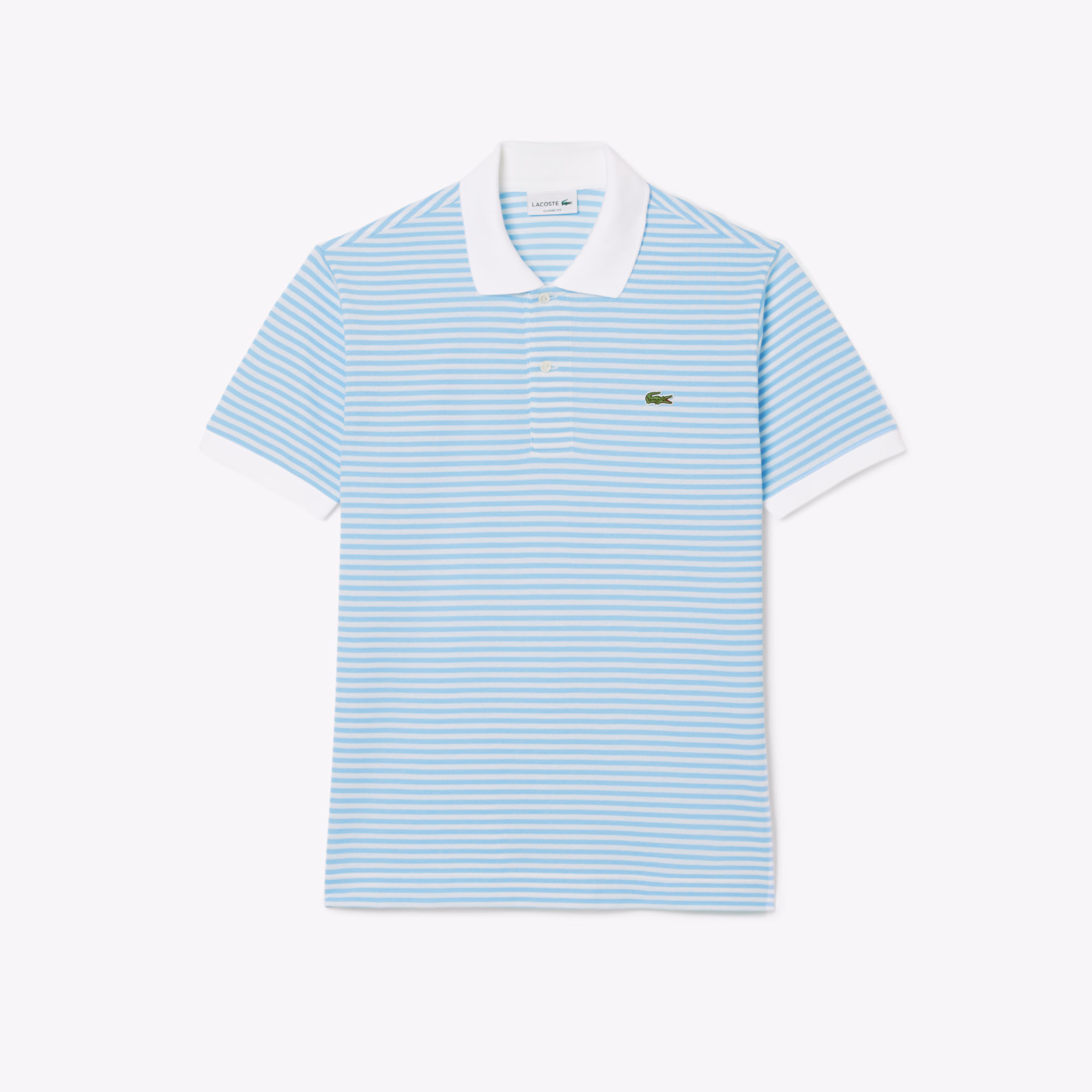 Men's Classic Fit L.12.12 Striped Petit Piqué Polo