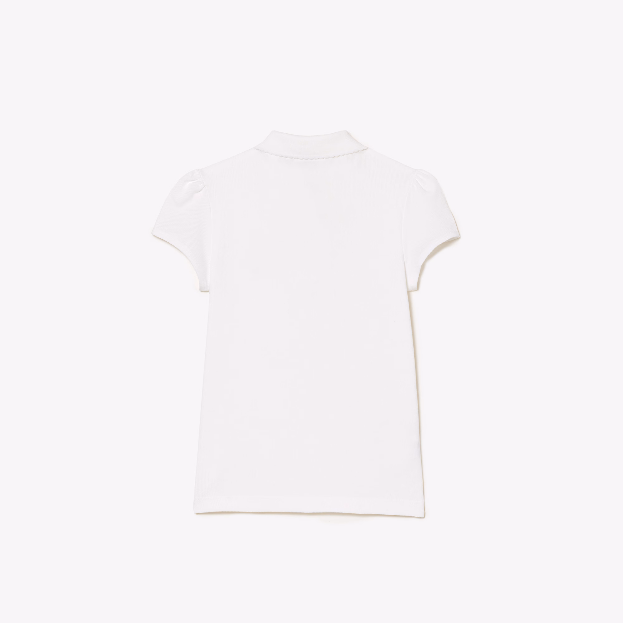 Kids' Scalloped Collar Mini Piqué Polo