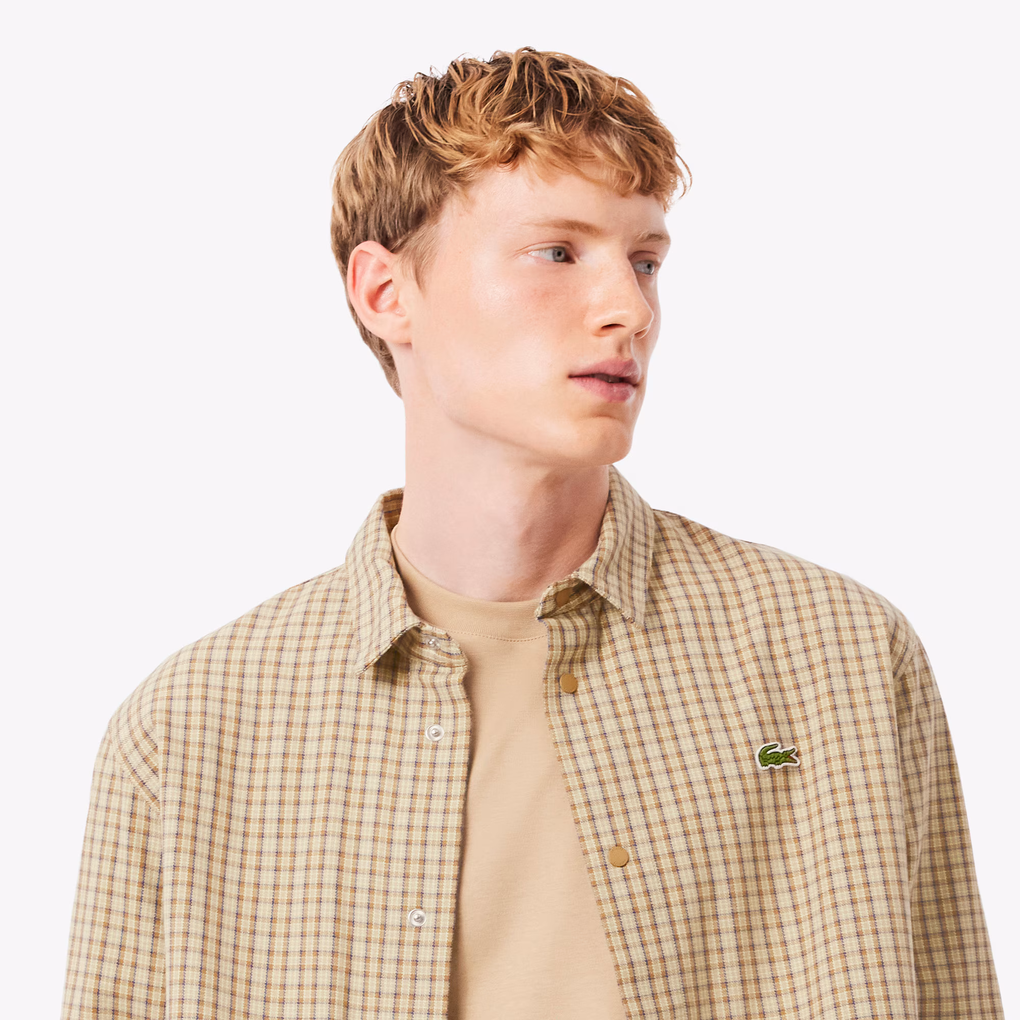 Men's Oversized Heavy Cotton Plaid Overshirt