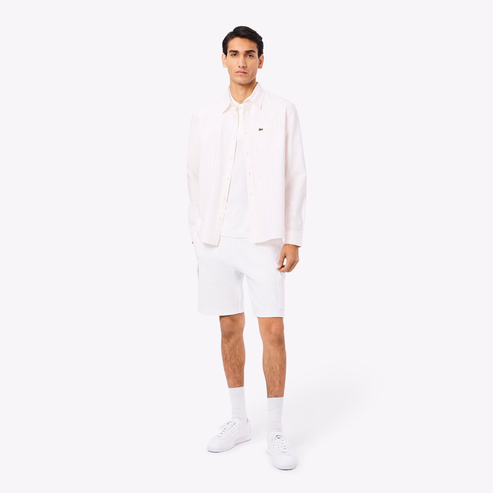 Men's Cotton Fleece Cargo Shorts