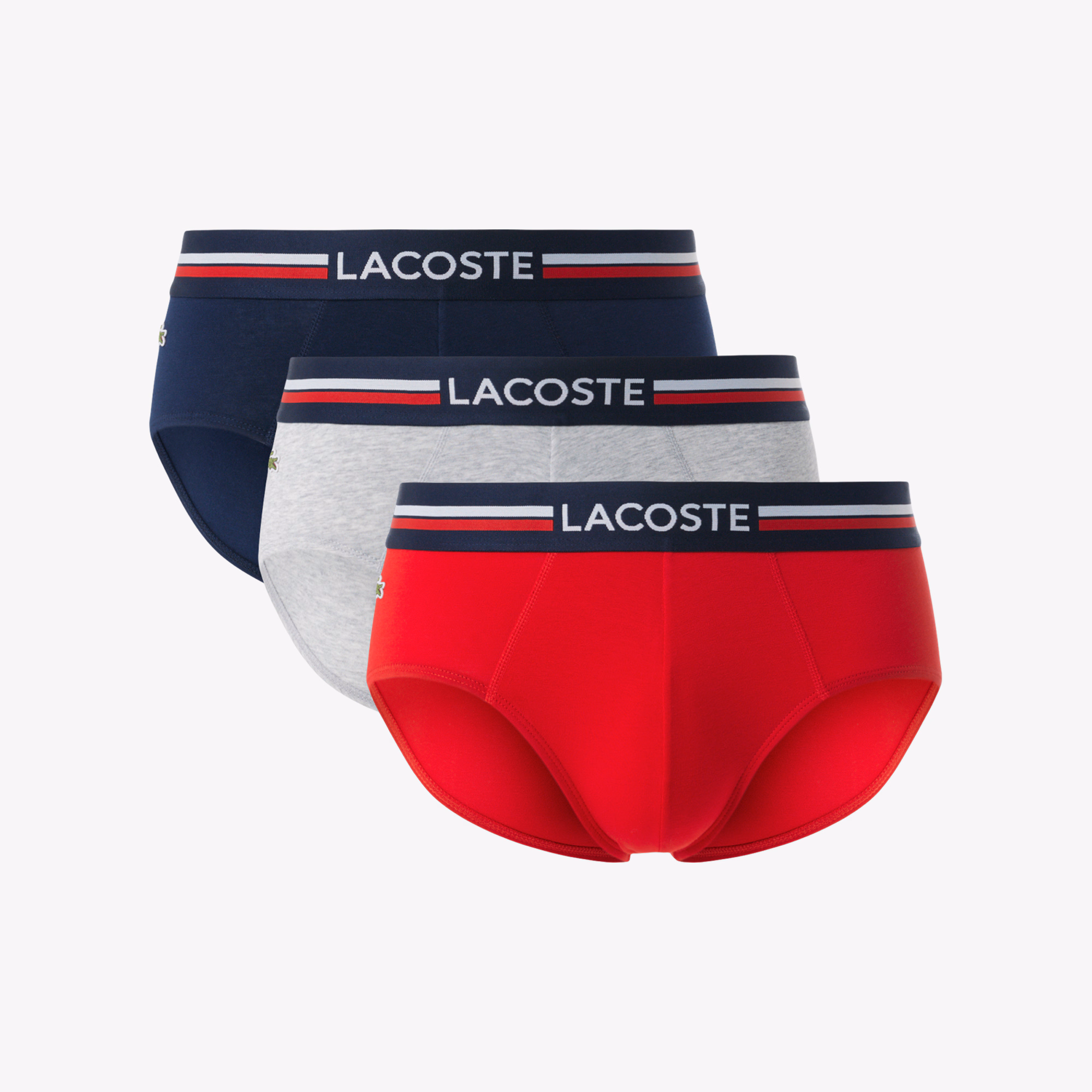 Men's 3-Pack Logo Waist Cotton Briefs