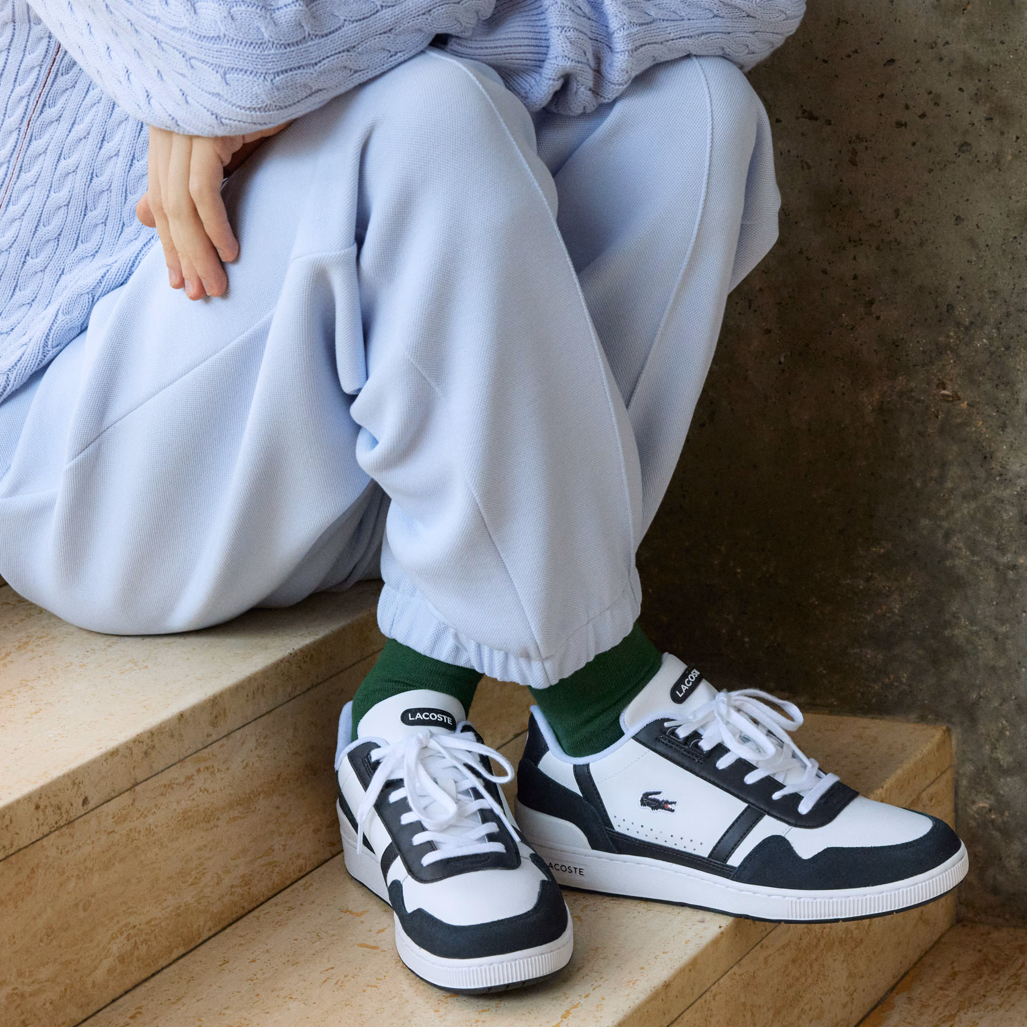 Men's T-Clip Leather Sneakers