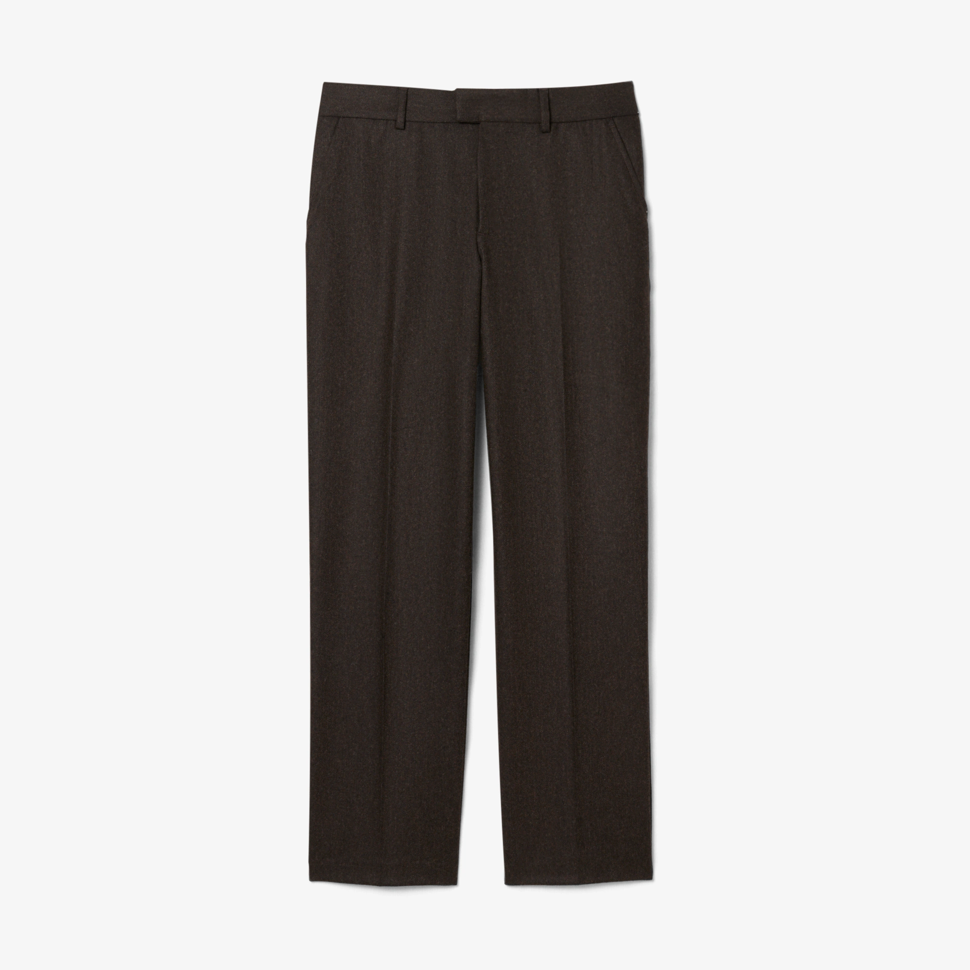 Men's Straight Fit Chevron Wool Pants