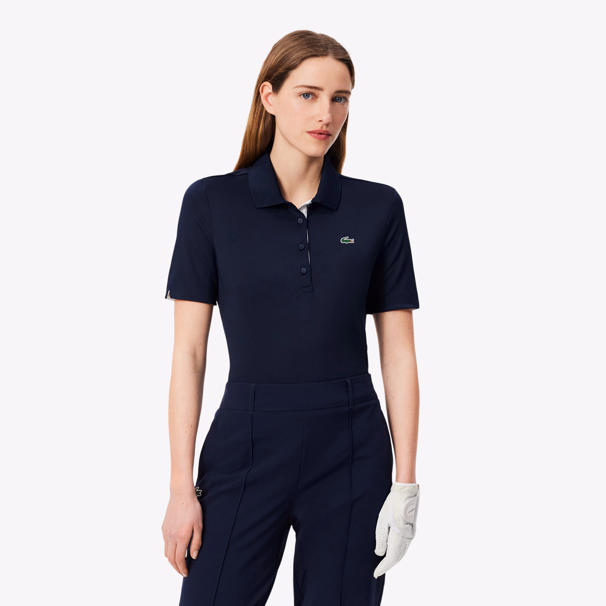 Women's Slim Fit UV Protect Stretch Golf Polo